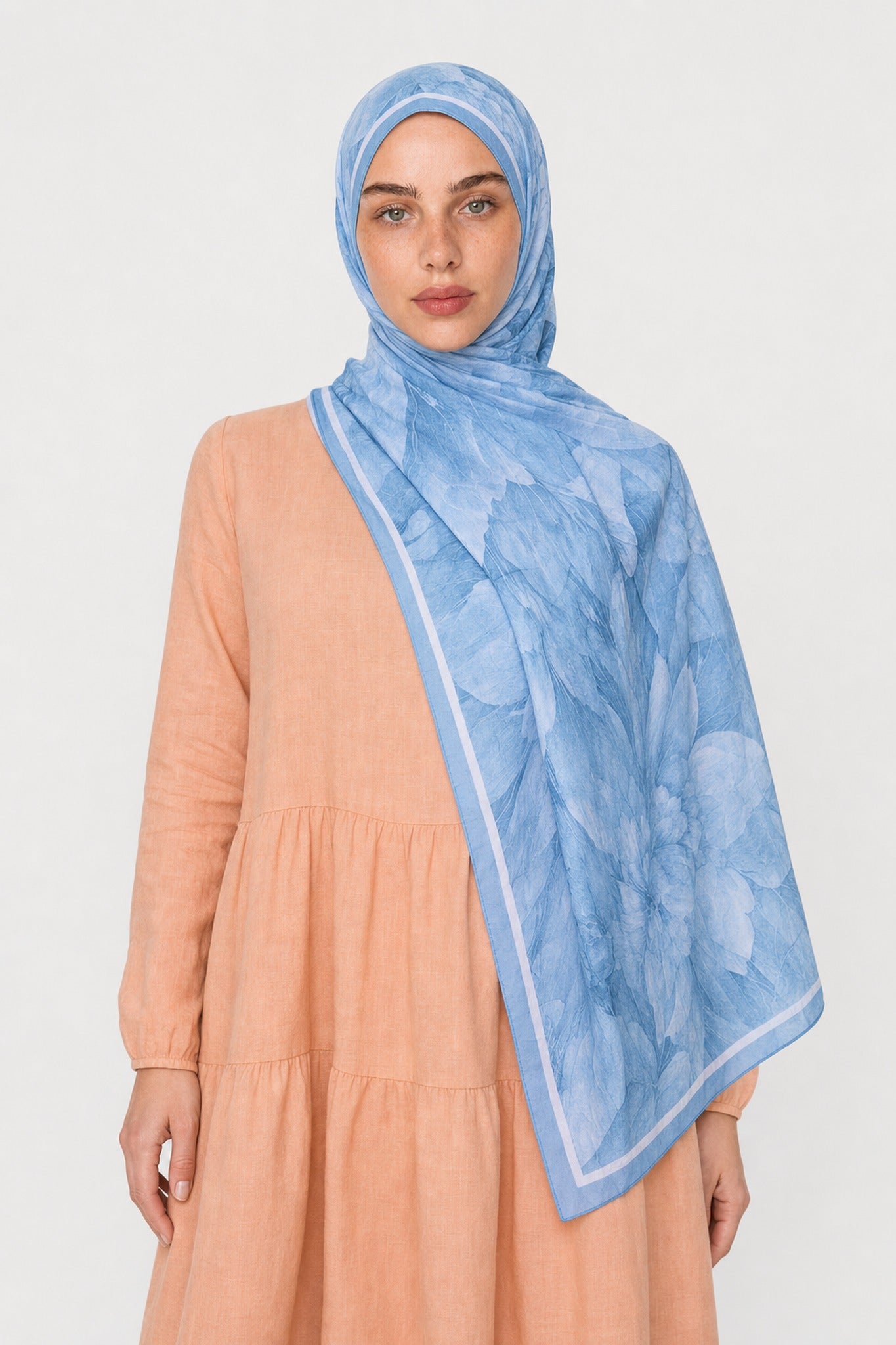 Roots Pattern Neo Crash Shawl - Mavi