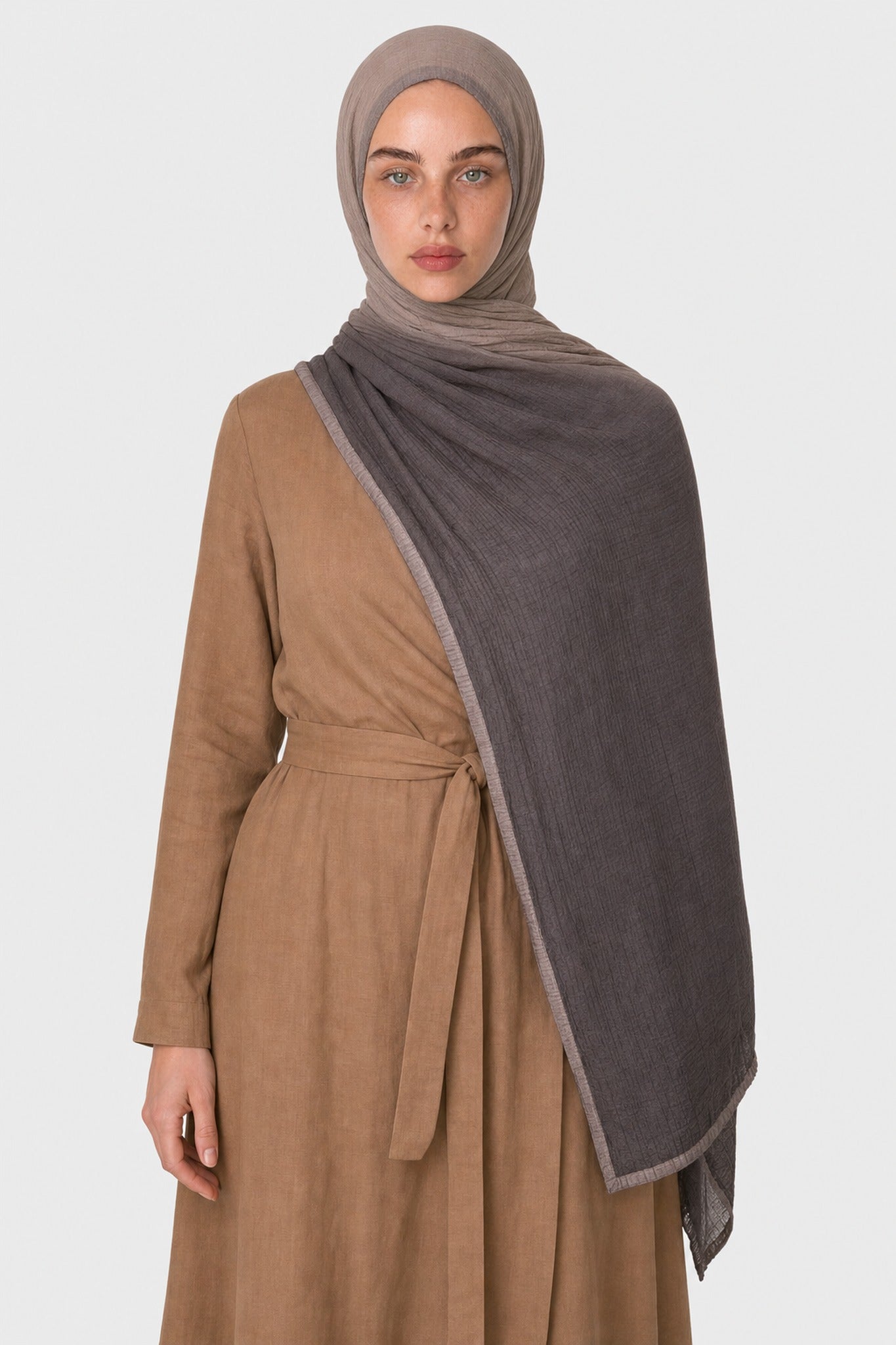 Gradient Muslin Shawl - Kömür