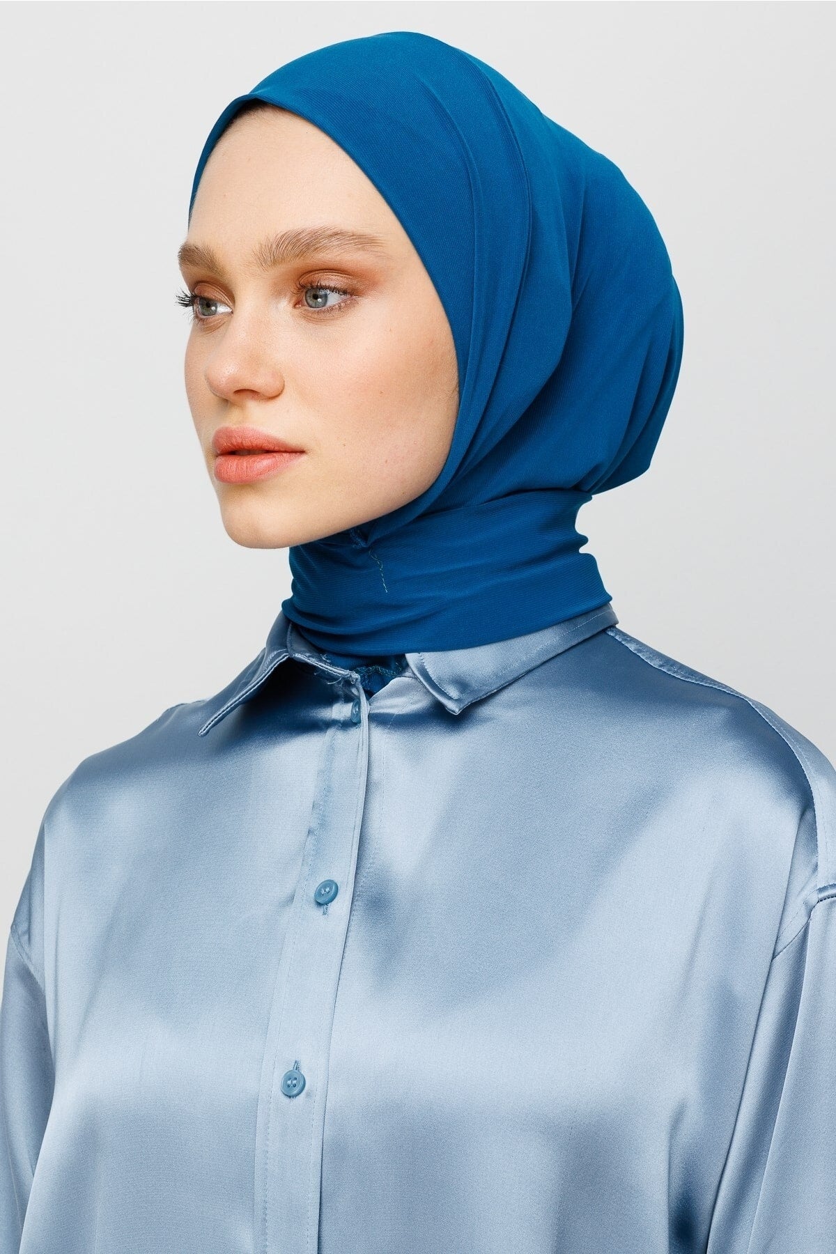 Ready-made Shawl - Petroleum Blue