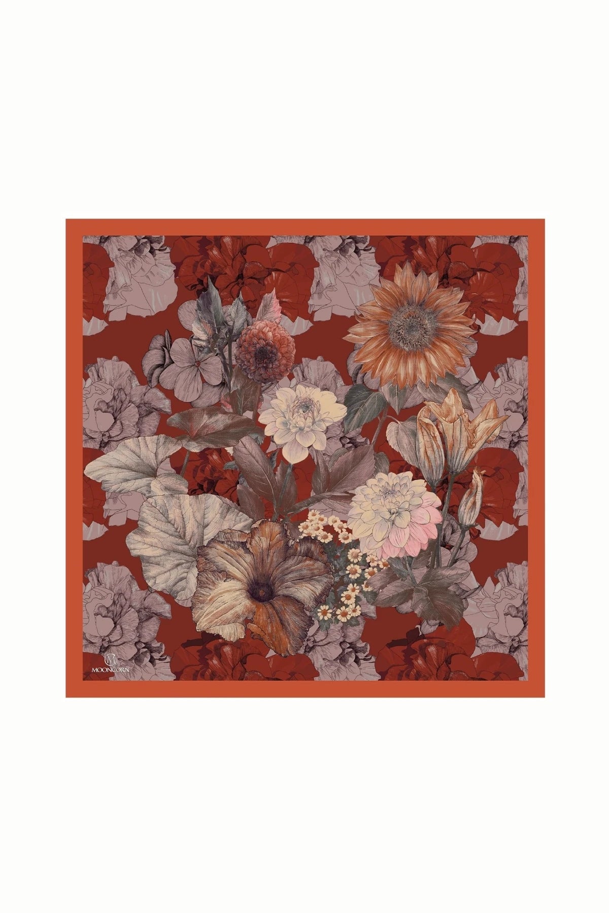 Floren Pattern Cotton Scarf - Tile