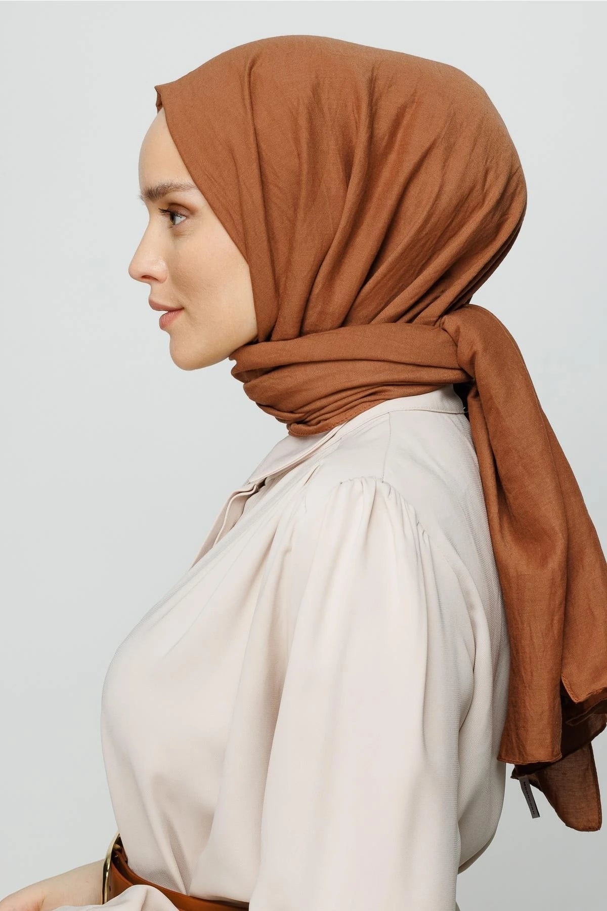 Cotton Crush Shawl - Mocha