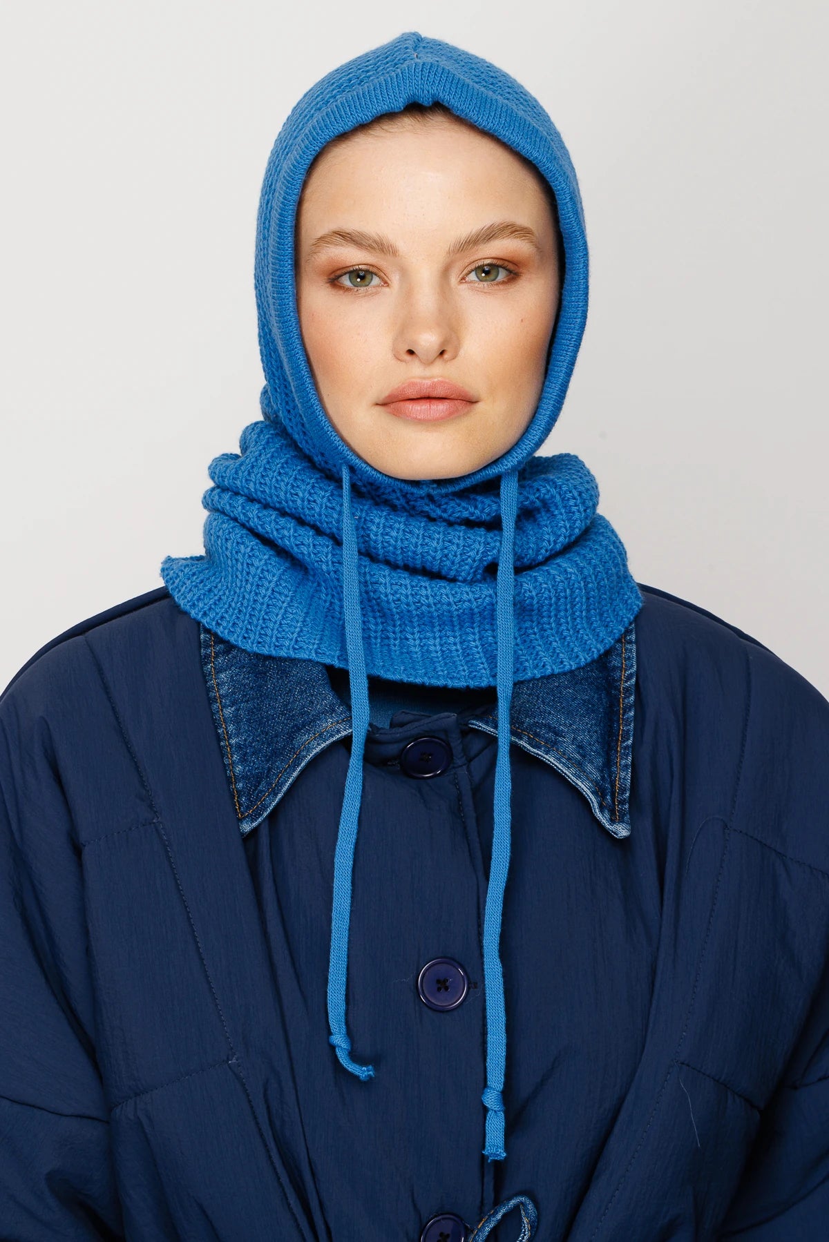 Balaclava Knit Headband - Indigo