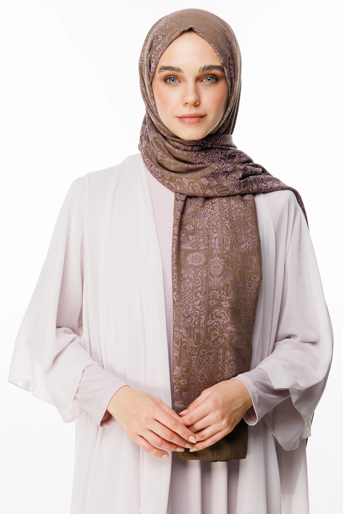 Henna Desen Çift Taraflı Şal