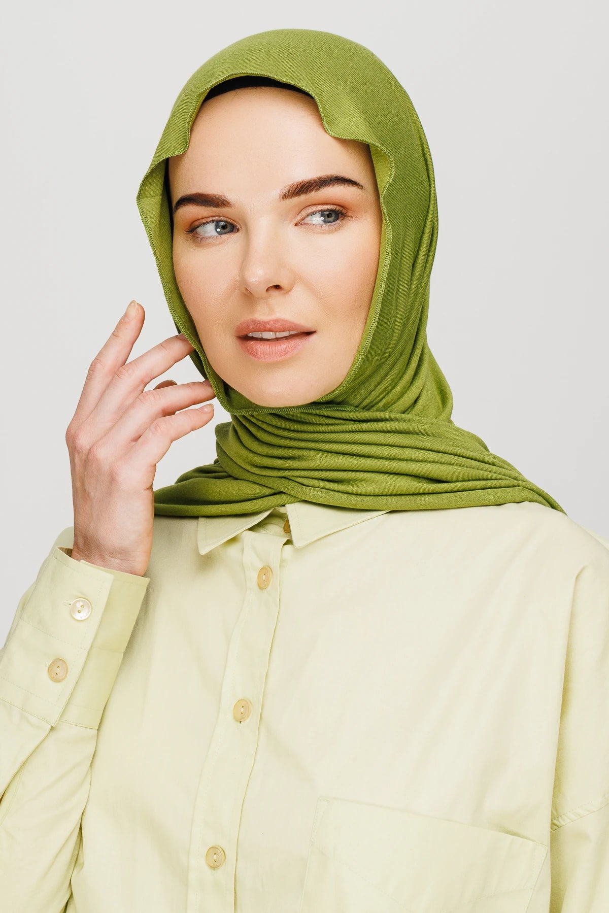 Cotton Scarf - Olive Green