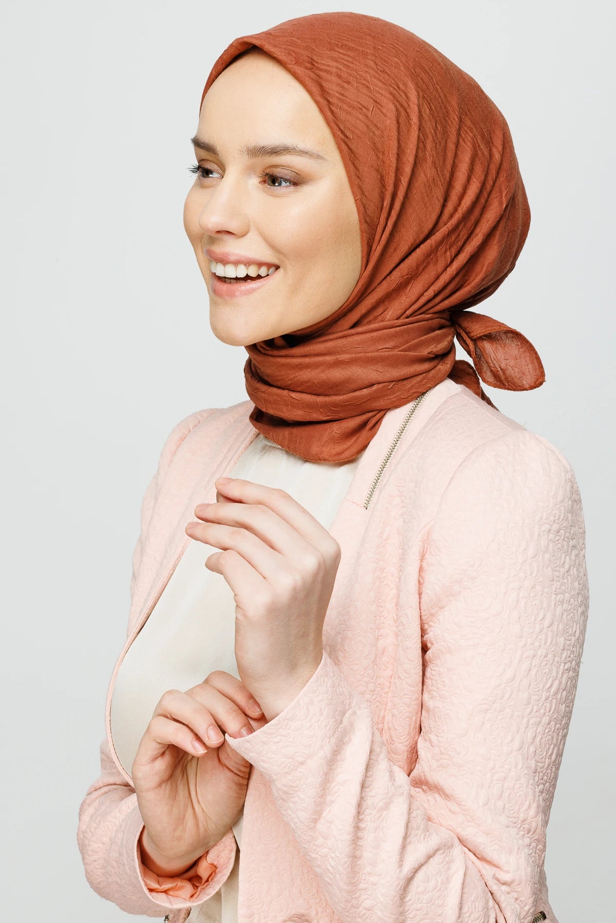 Bamboo Scarf - Reddish Brown