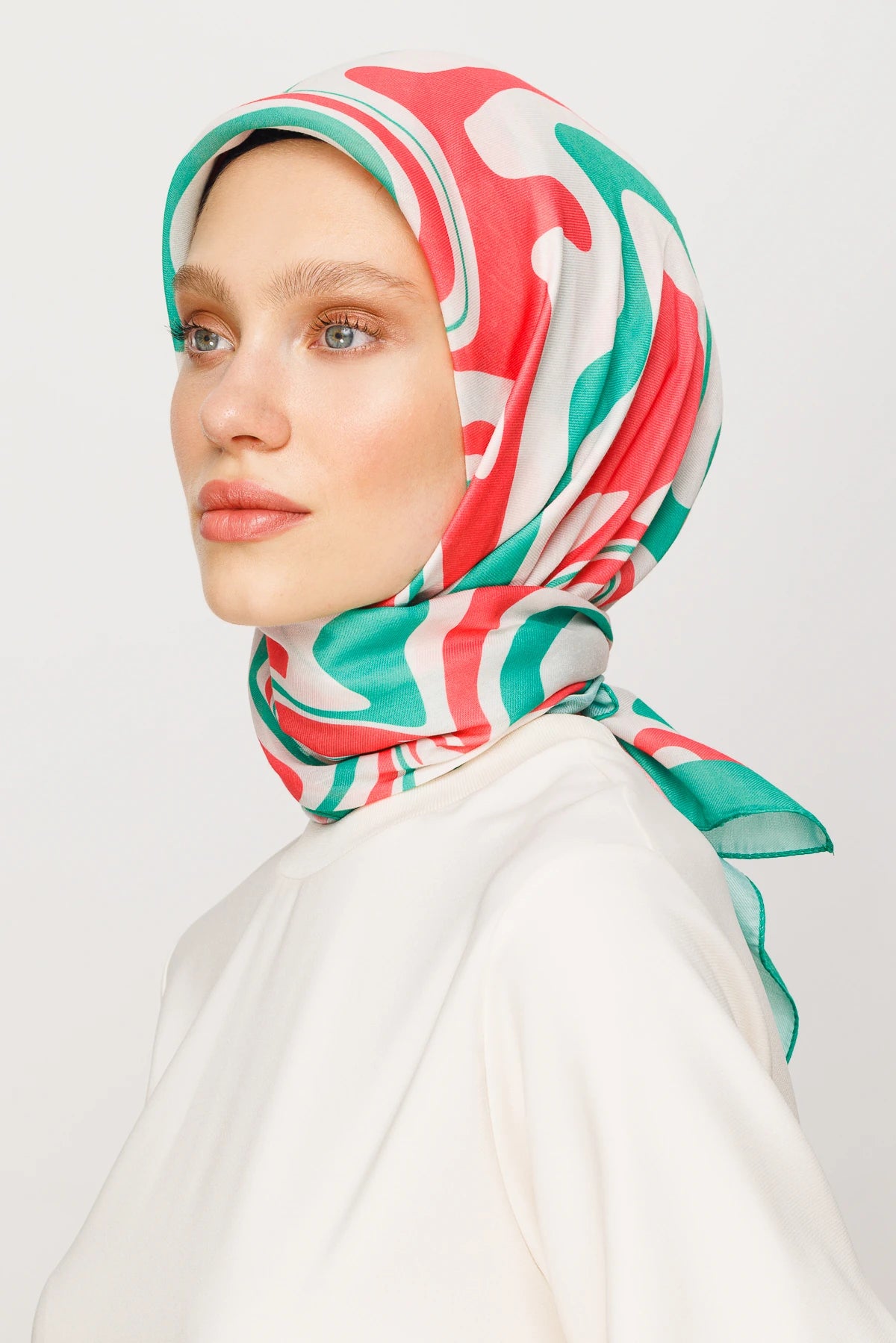 Mira Pattern Digital Soft Scarf - Candy