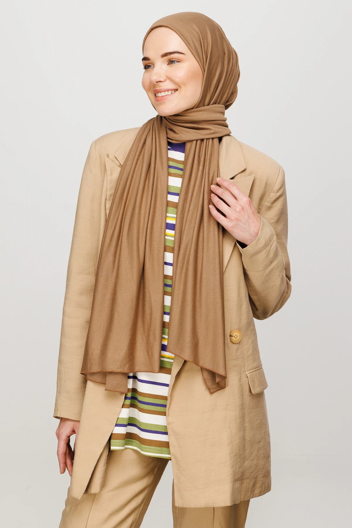 Cotton Scarf - Walnut