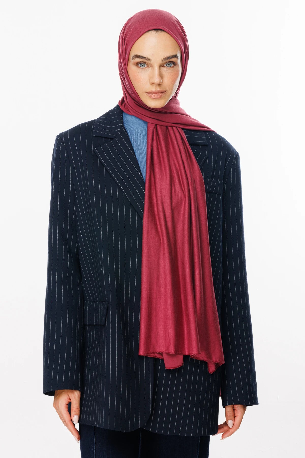 Cotton Scarf - Cranberry