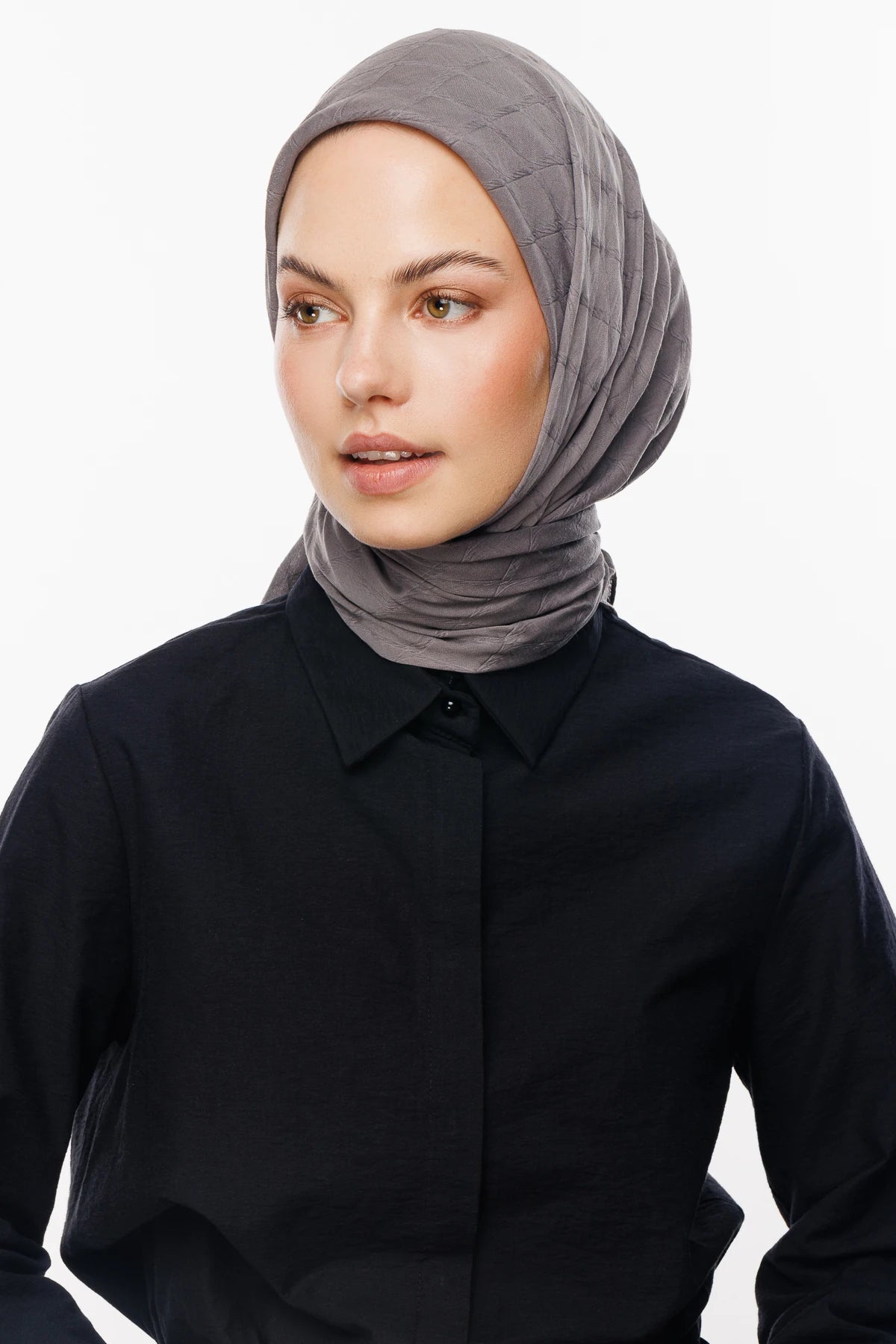 Bamboo Jacquard Scarf - Smoke