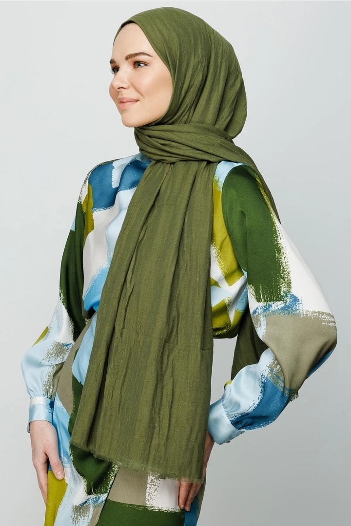 Bamboo Shawl - Military Green