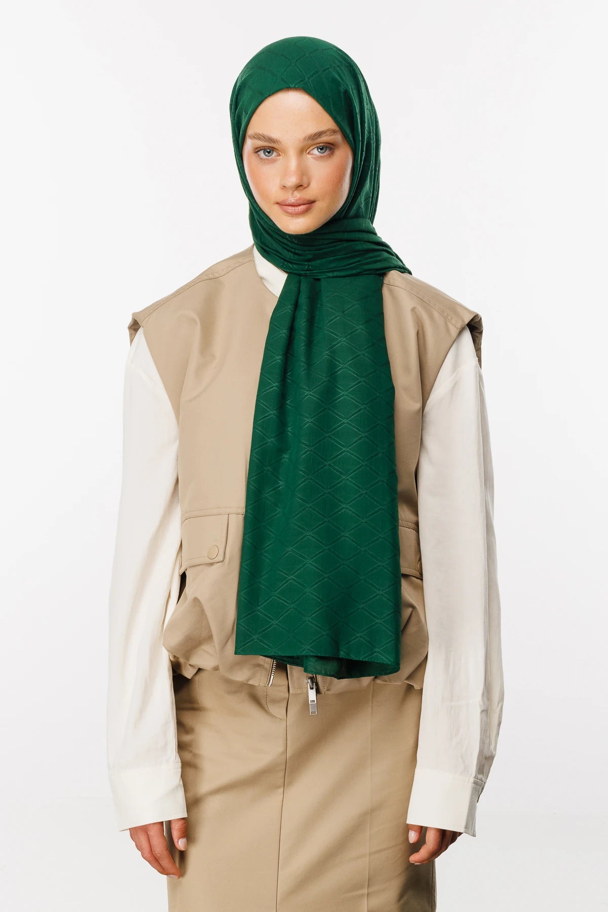 Bamboo Jacquard Shawl - Jade