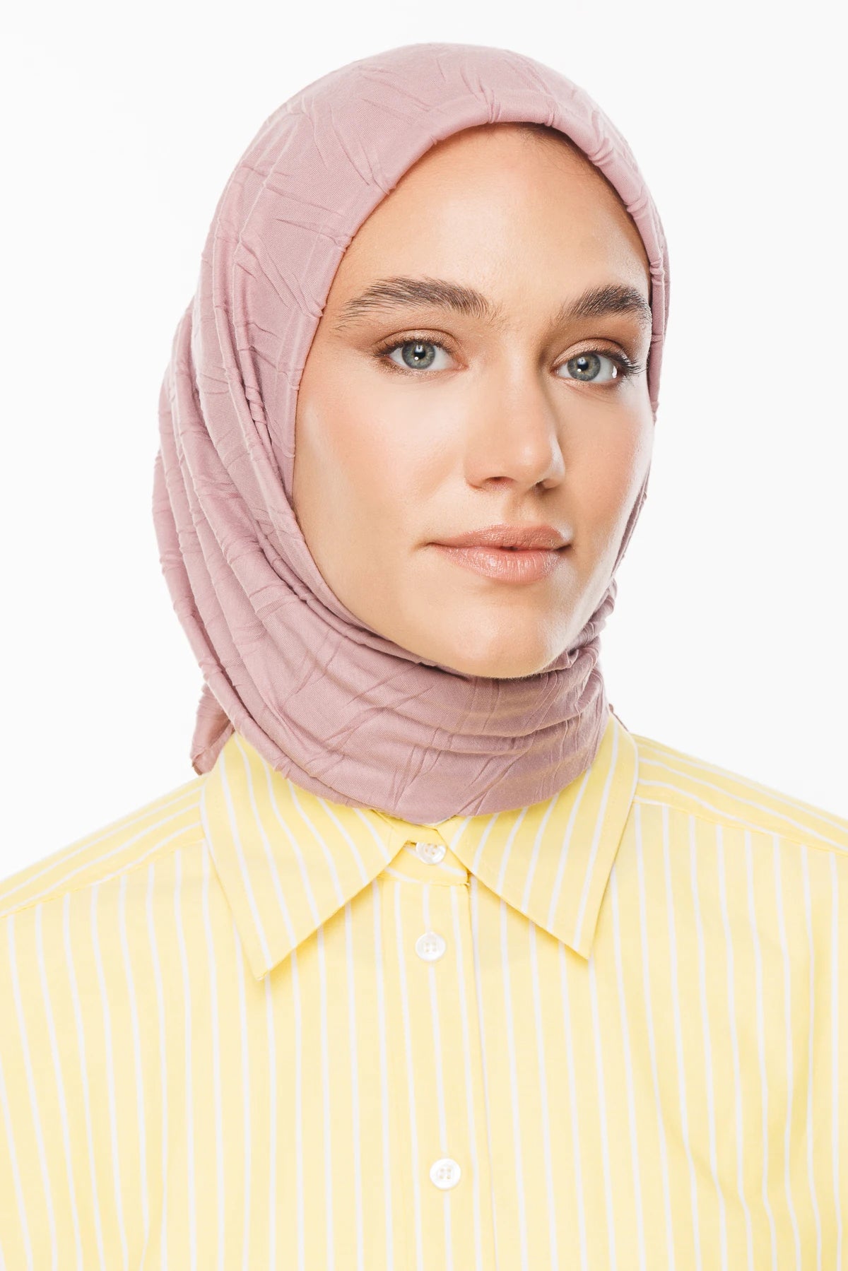 Pleated Bamboo Scarf - Soft Pink