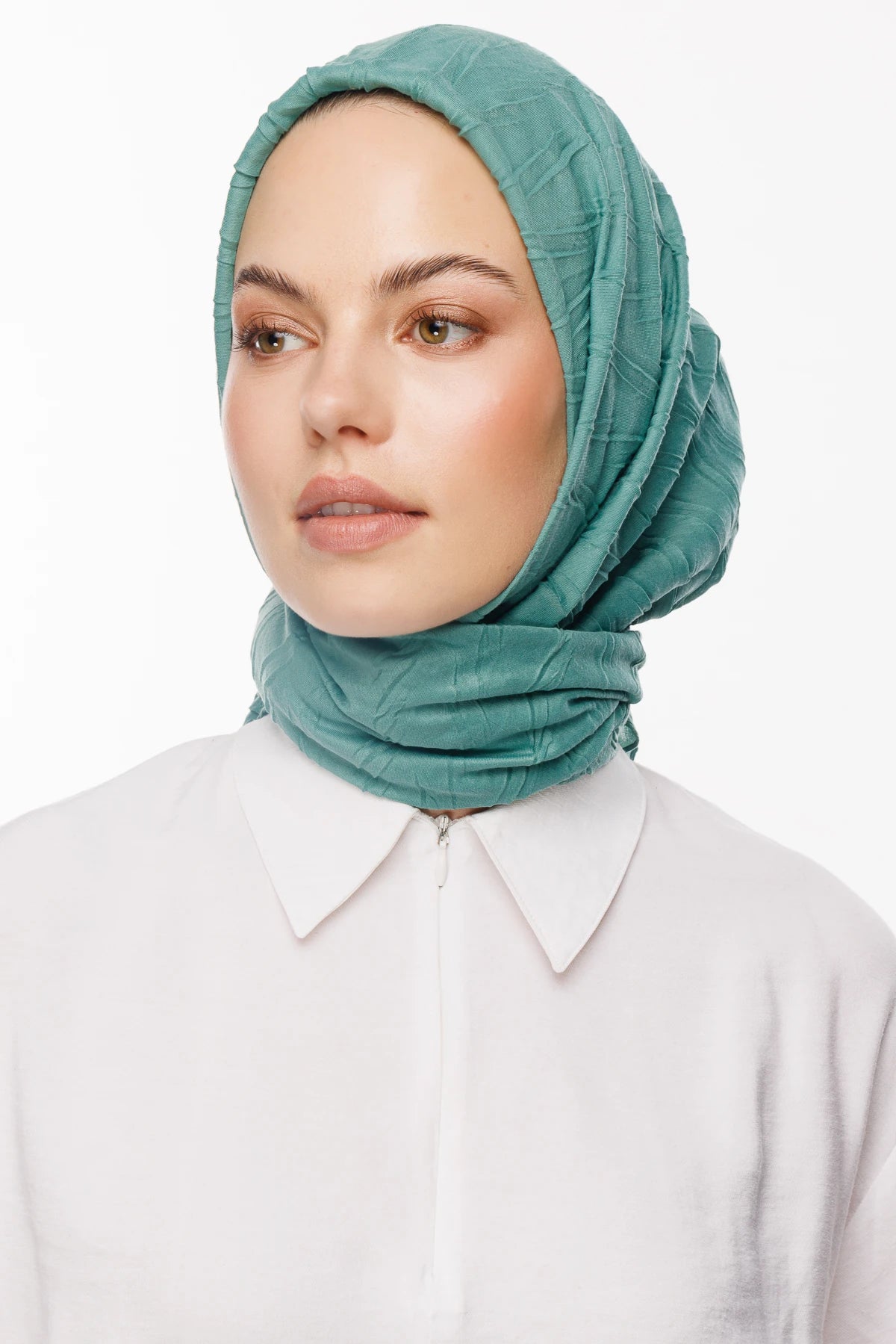 Pleated Bamboo Scarf - Mint Green