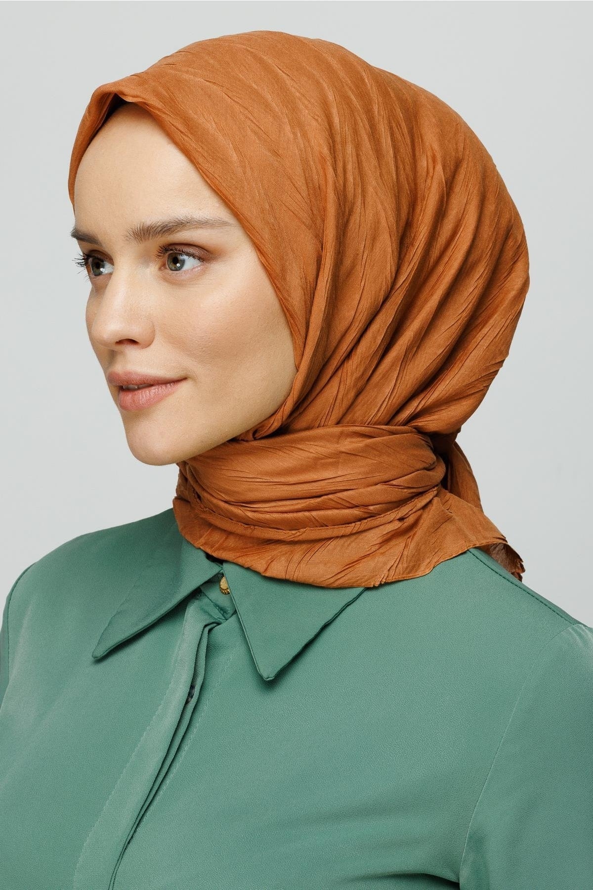 Pleated Bamboo Scarf - Peach