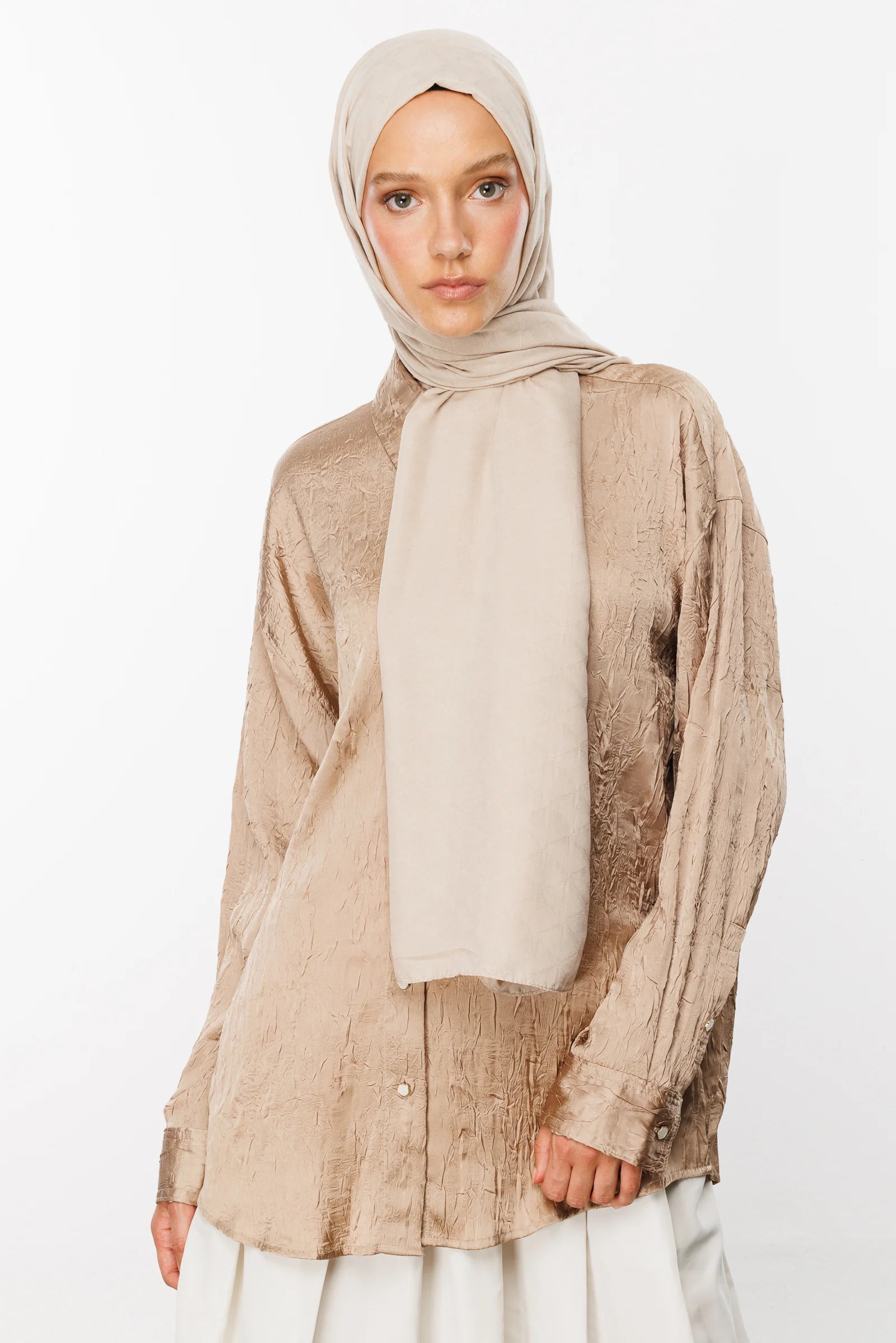 Bamboo Jacquard Shawl - Stone Color