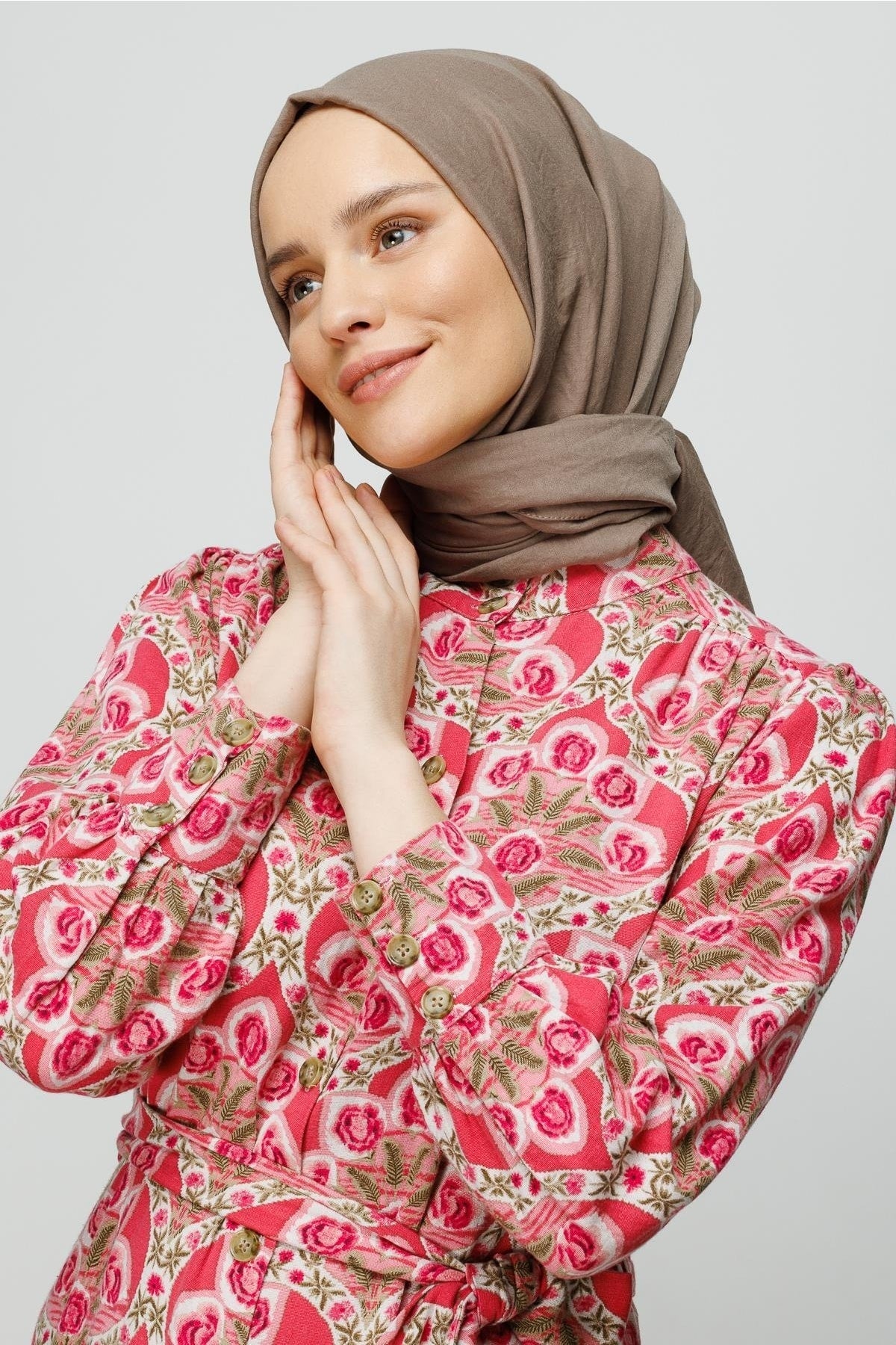 Cotton Crush Shawl - Mink