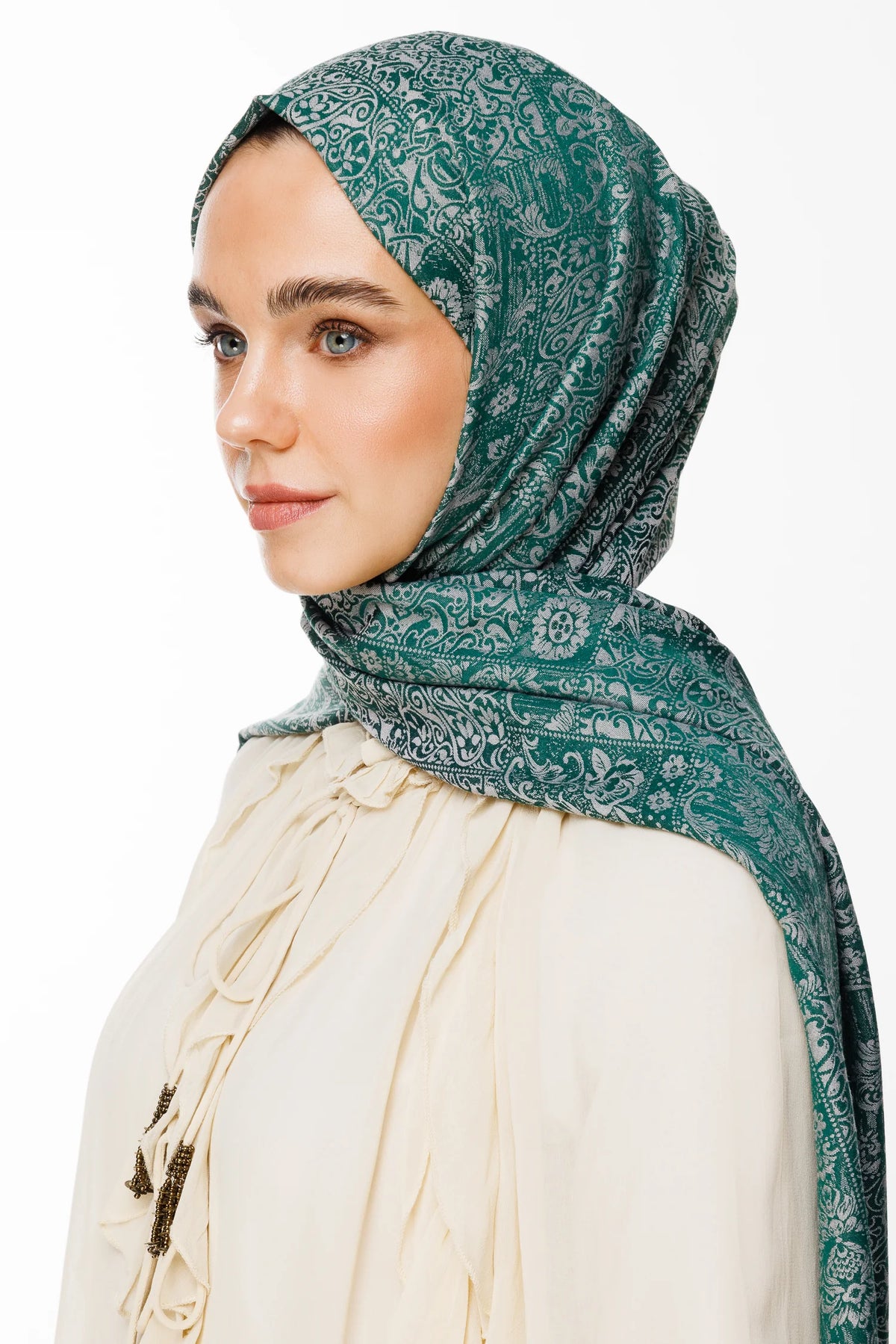 Henna Desen Çift Taraflı Şal