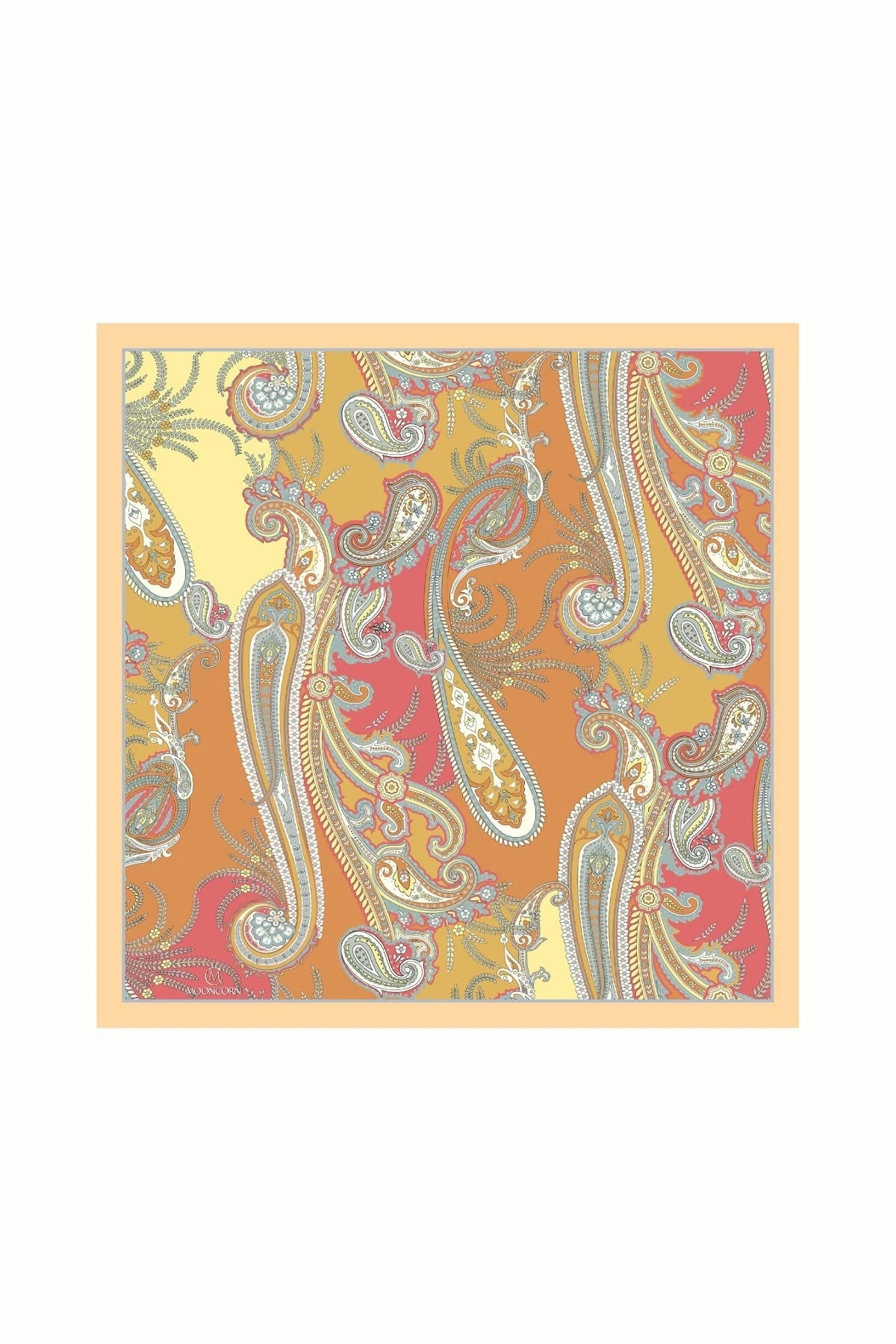 Virel Pattern Cotton Scarf - Apricot