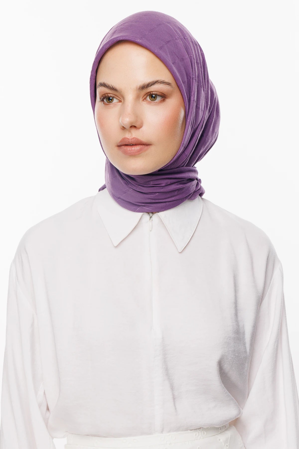 Bamboo Jacquard Scarf - Violet