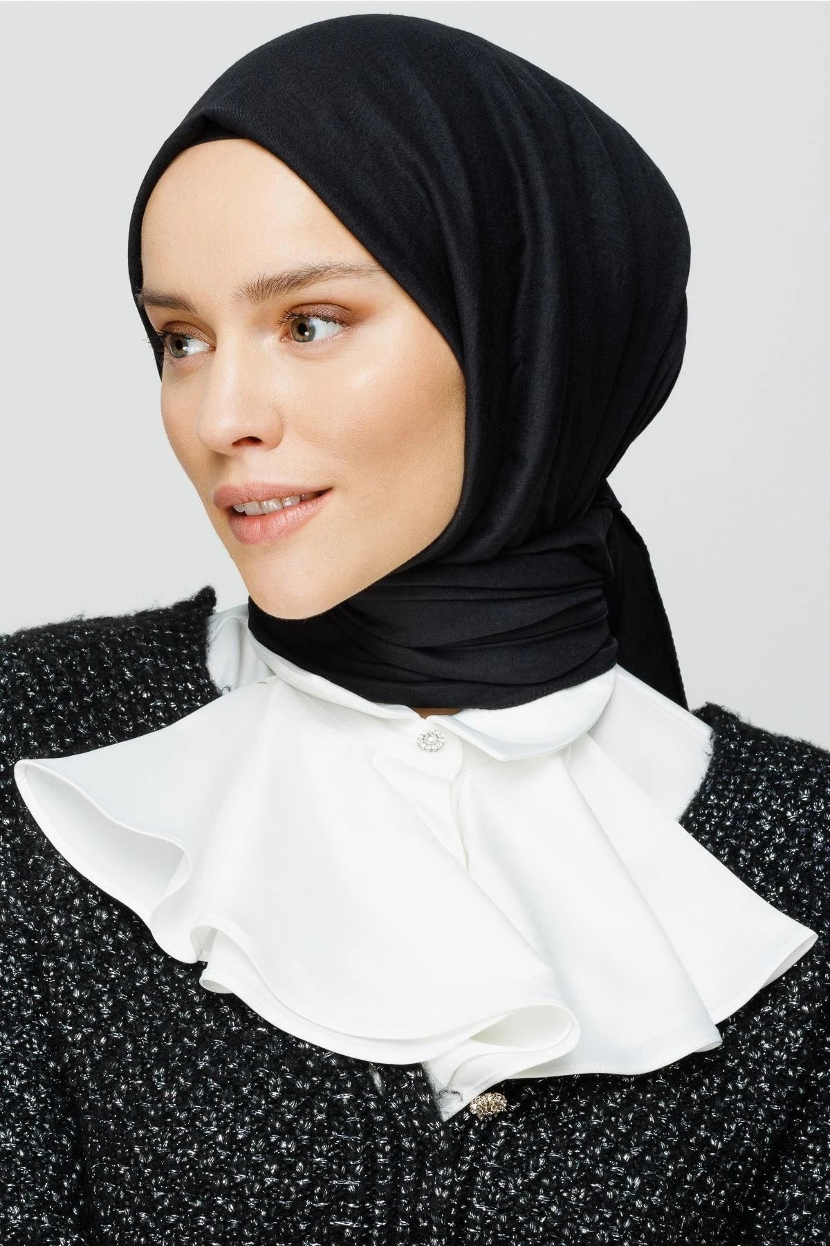 Cotton Crush Shawl - Black