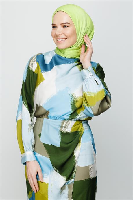 Pleated Scarf - Pistachio Green