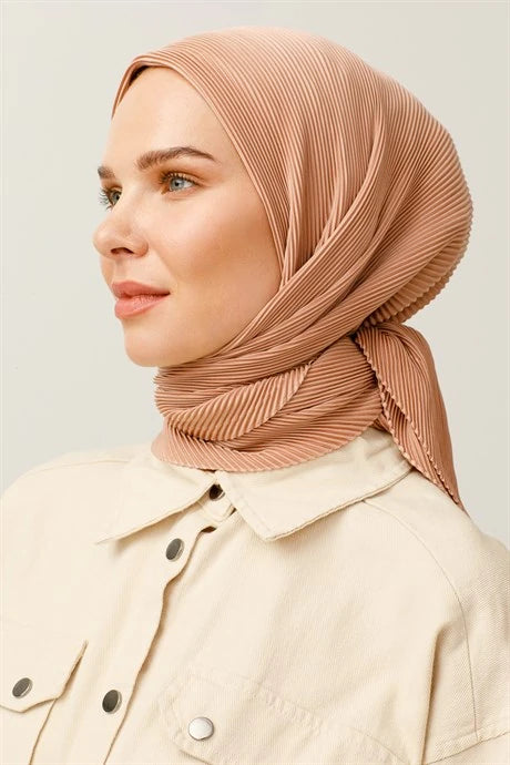 Pleated Scarf - Rose