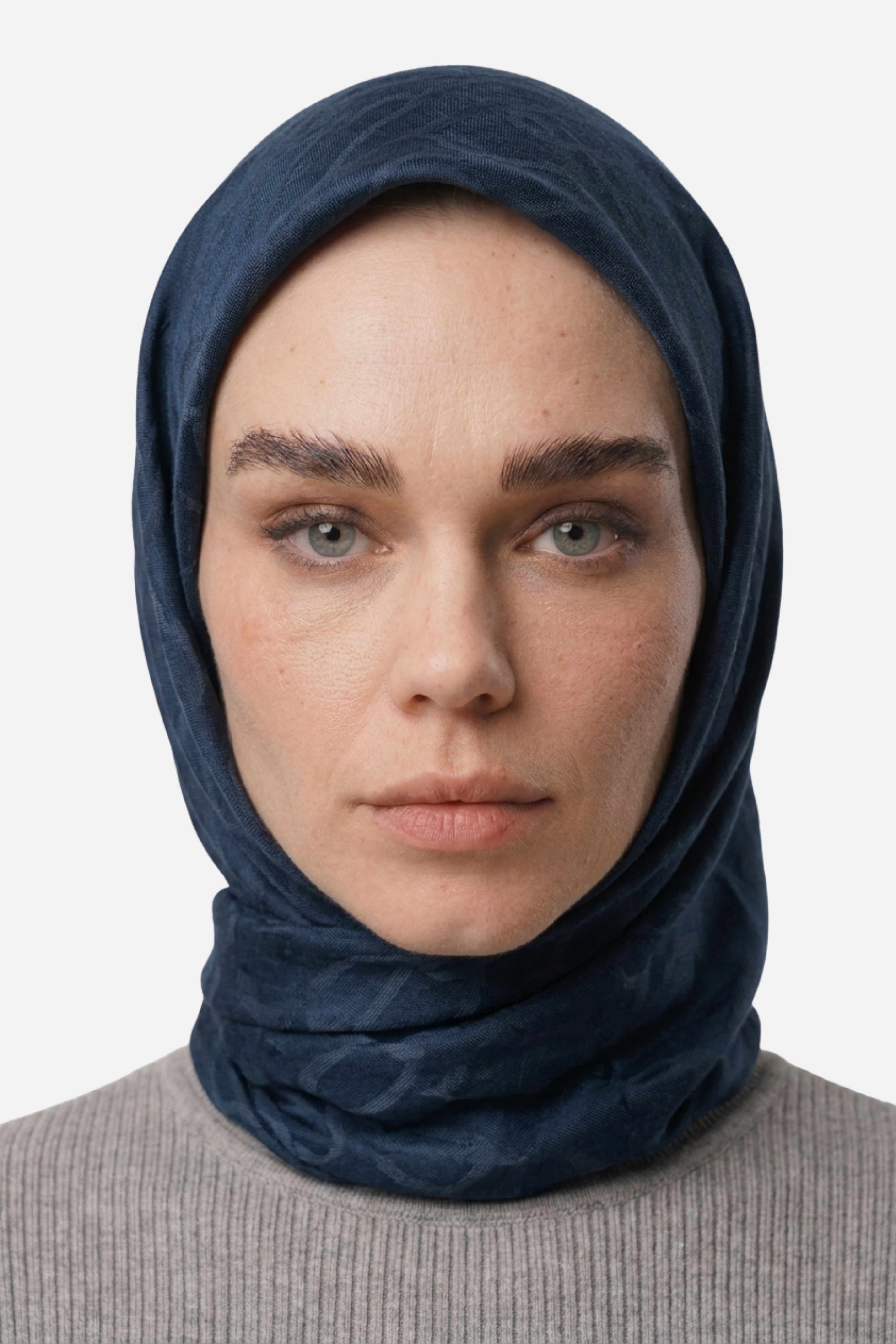 Chain Pattern Ayrobin Jacquard Scarf - Anthracite