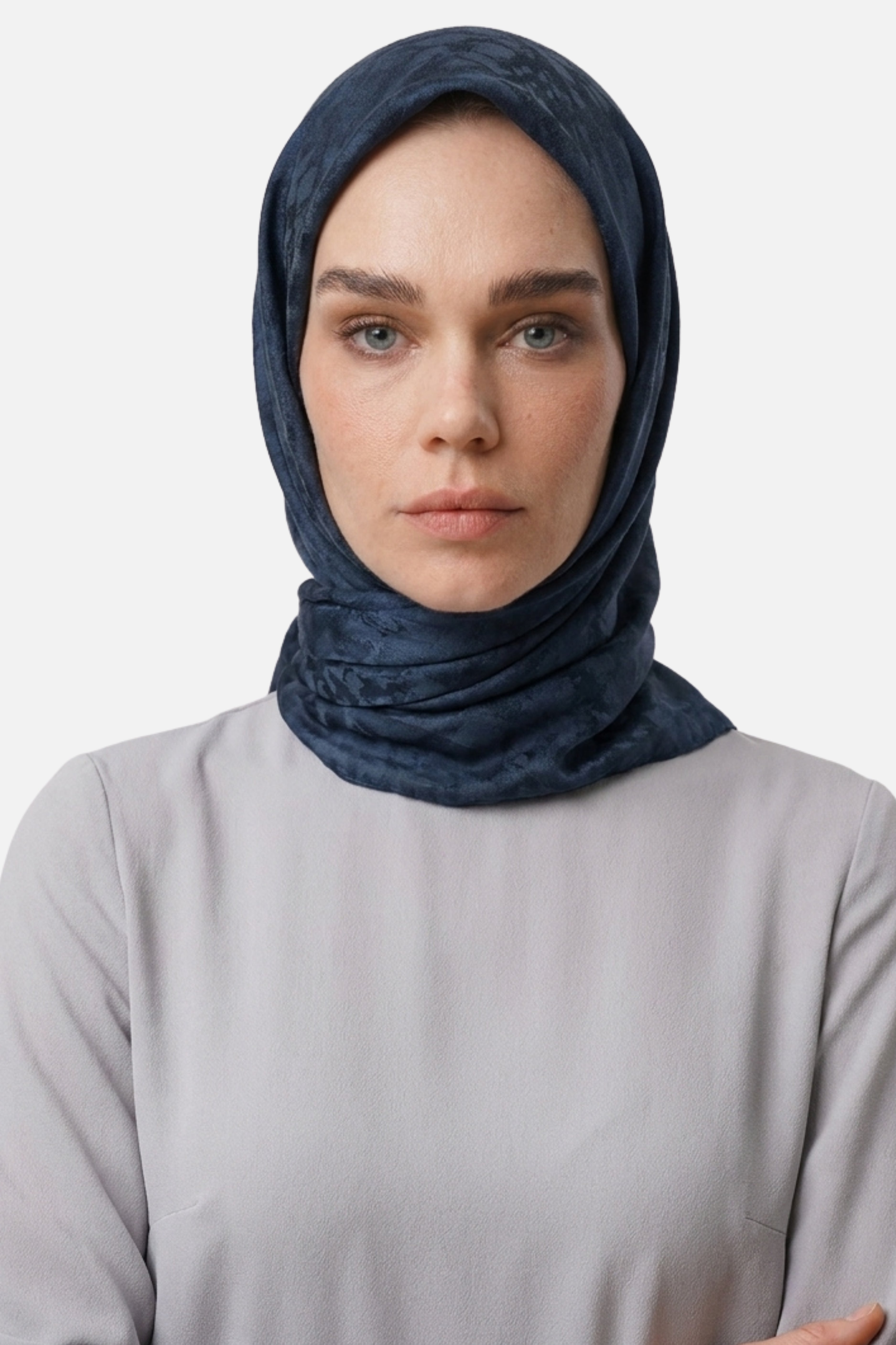 Pulse Pattern Airubin Jacquard Scarf - Anthracite
