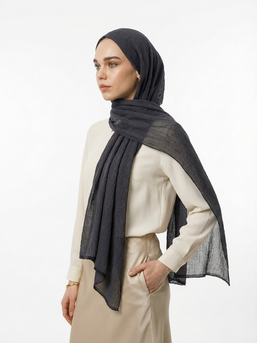 Muslin Shawl - Smoked