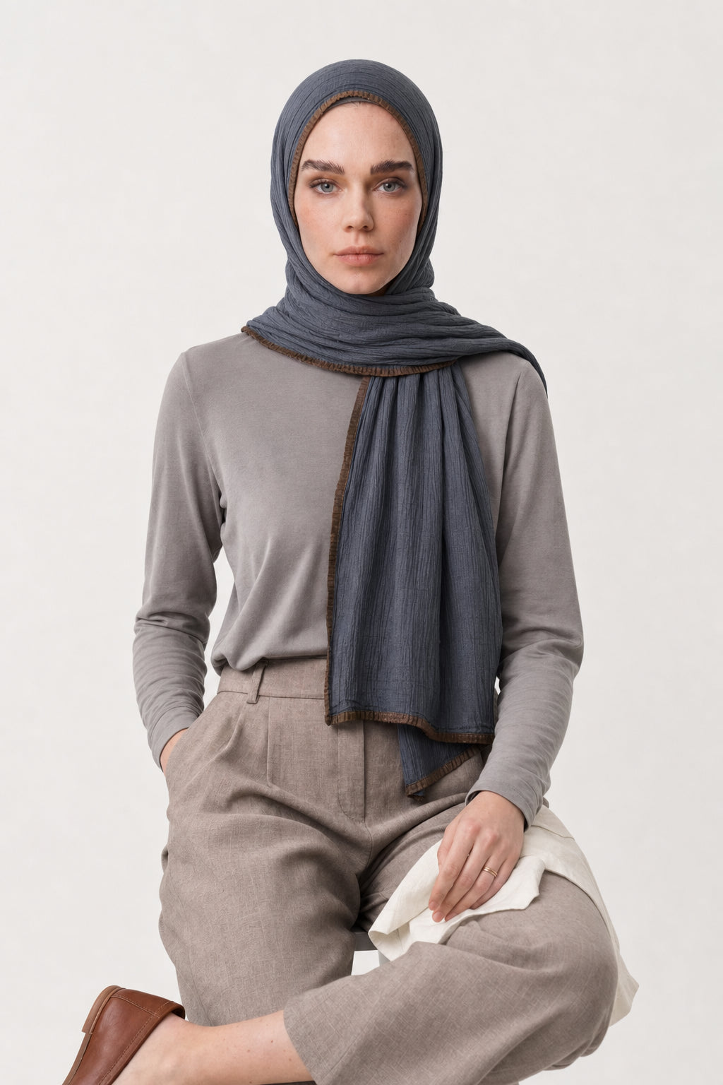 Muslin Shawl - Ash Grey