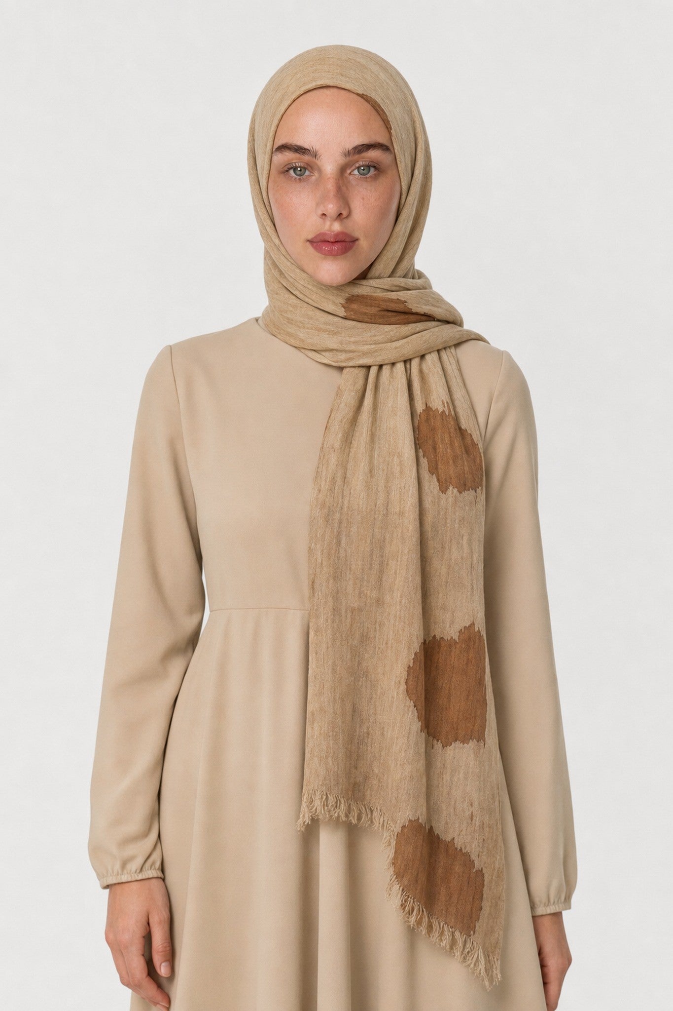 Rain Pattern Modal Viscose Shawl - Tree Bark