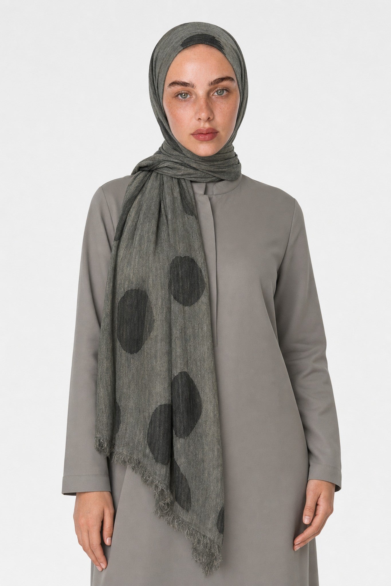 Rain Pattern Modal Viscose Shawl - Smoked