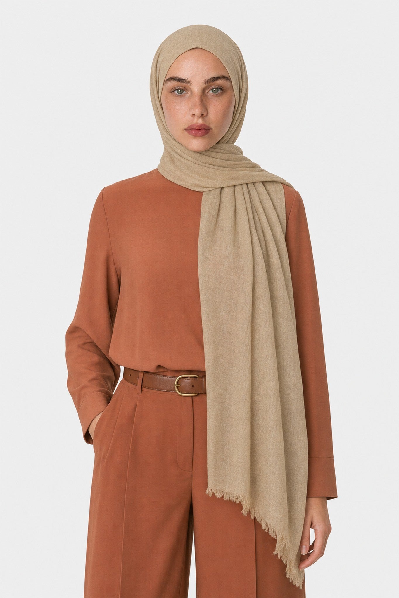 Modal Viscose Shawl - Sand Beige