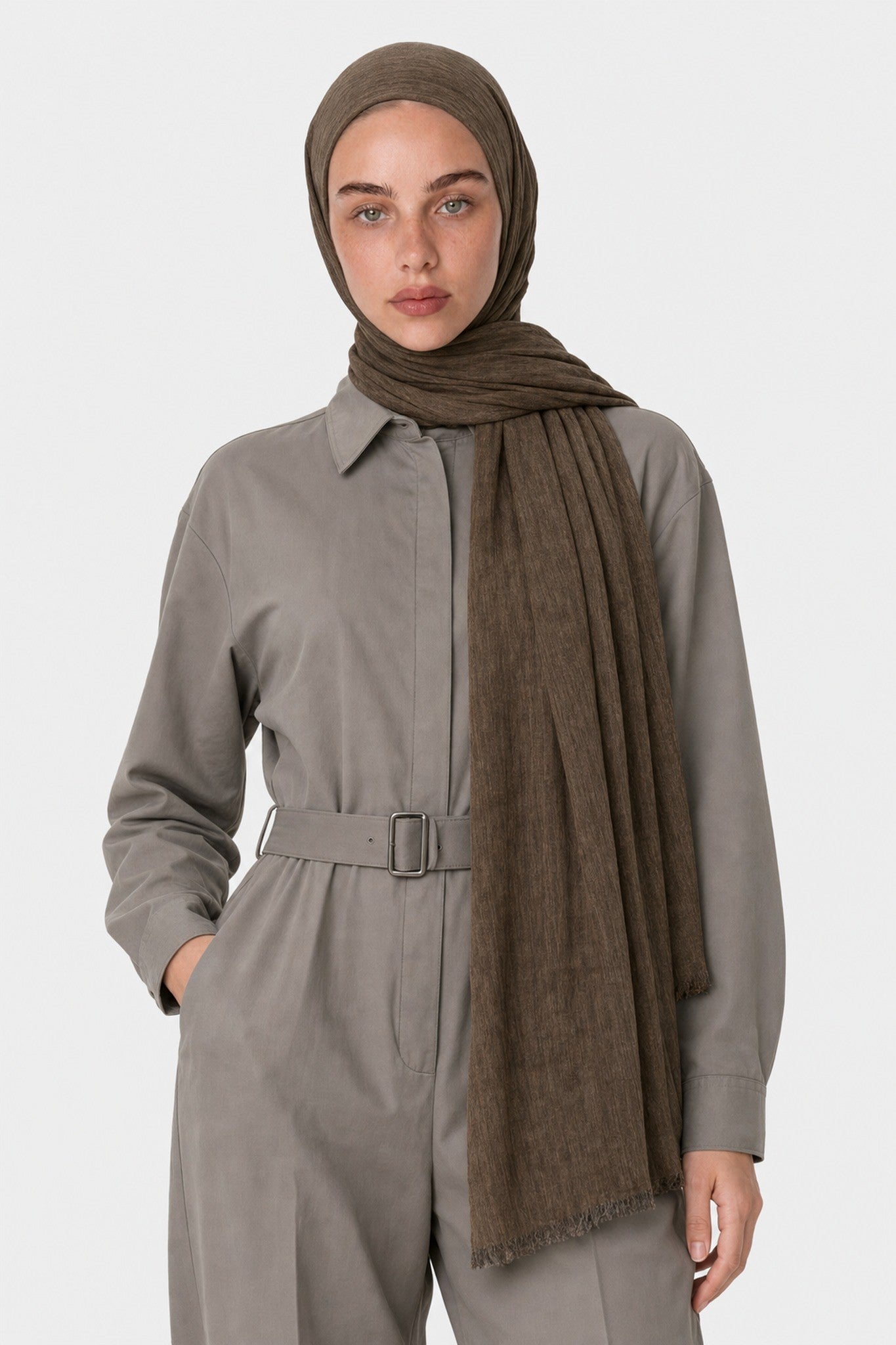 Modal Viscose Shawl - Mink