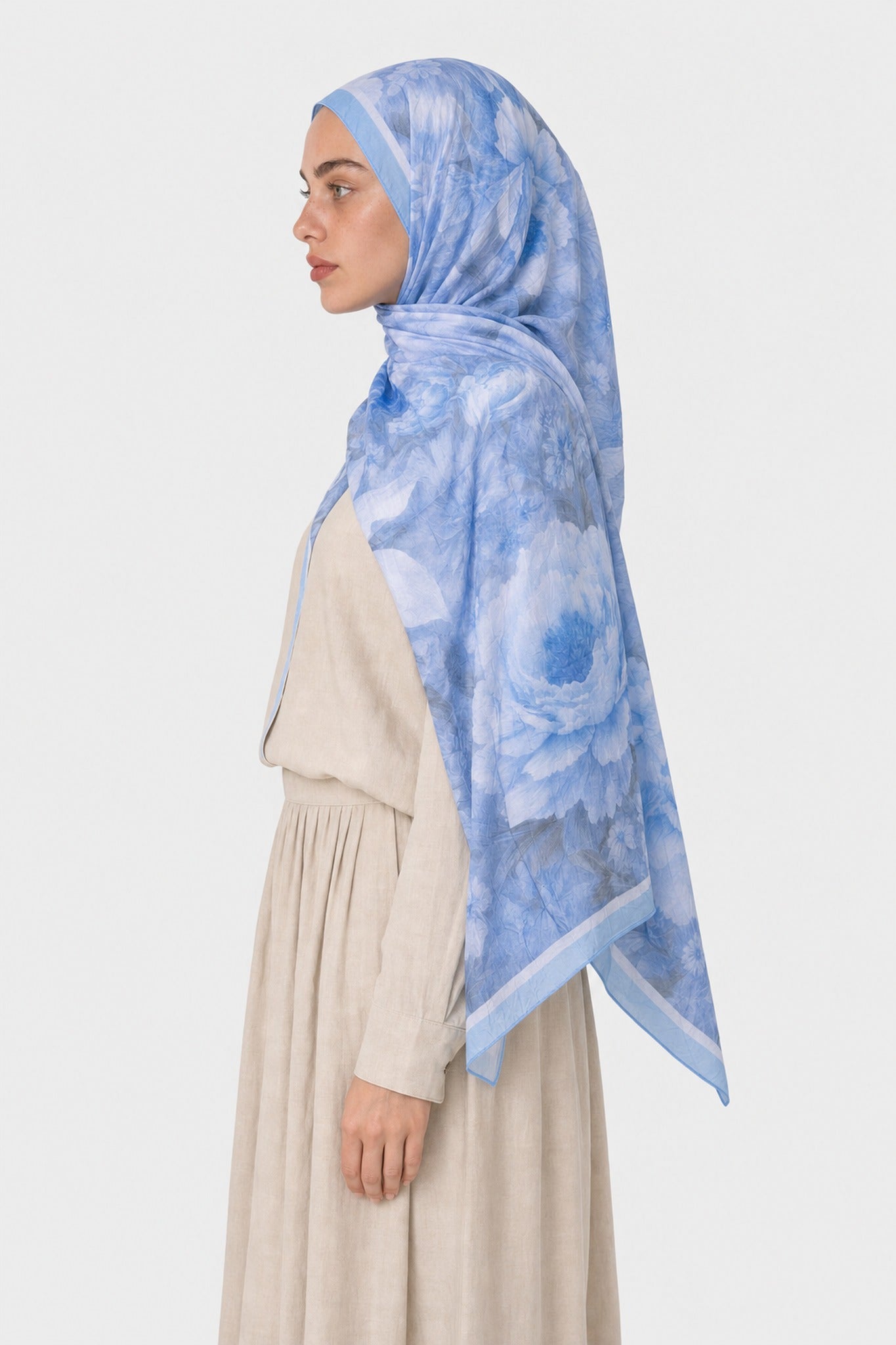 Rustic Desen Neo Crash Şal - Mavi