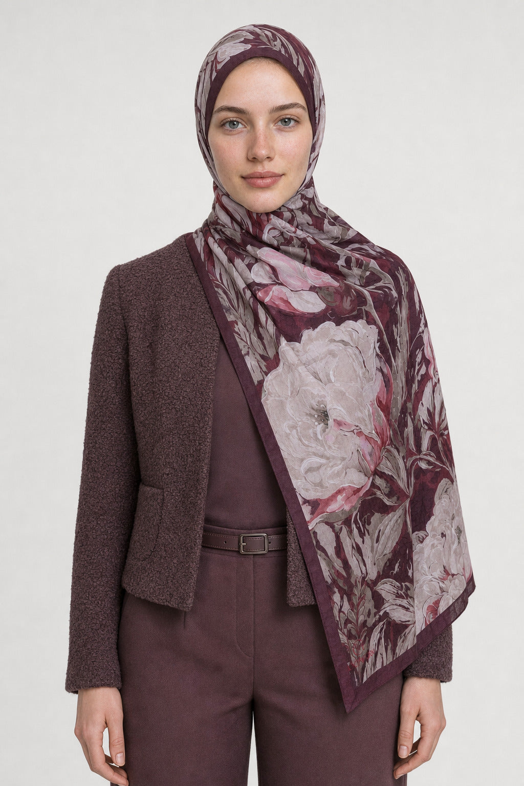 Mauve Desen Neo Crash Şal - Mürdüm