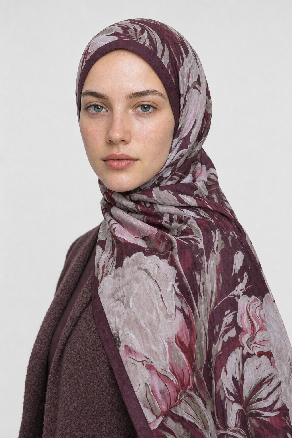 Mauve Desen Neo Crash Şal - Mürdüm