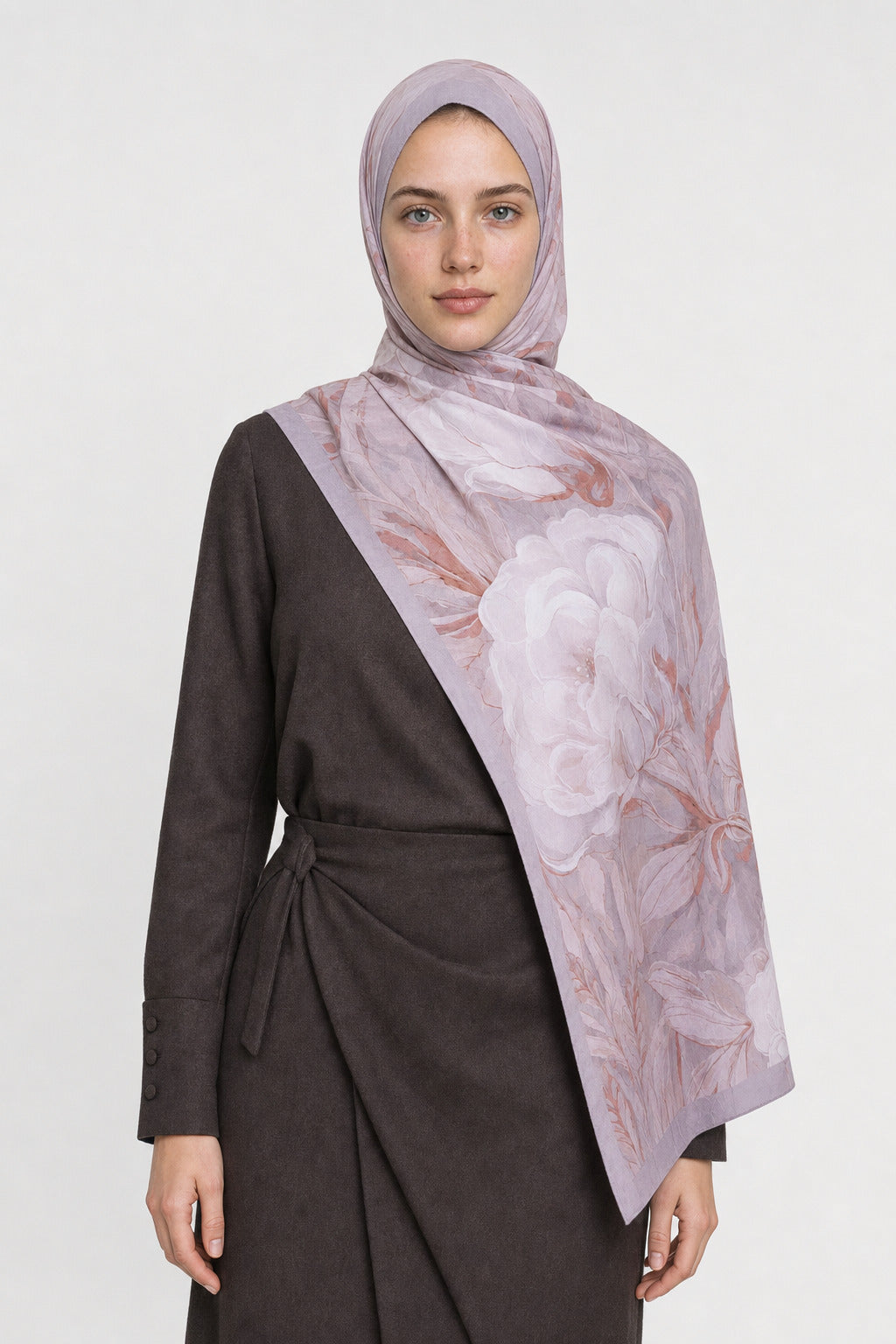 Mauve Desen Neo Crash Şal - Pudra