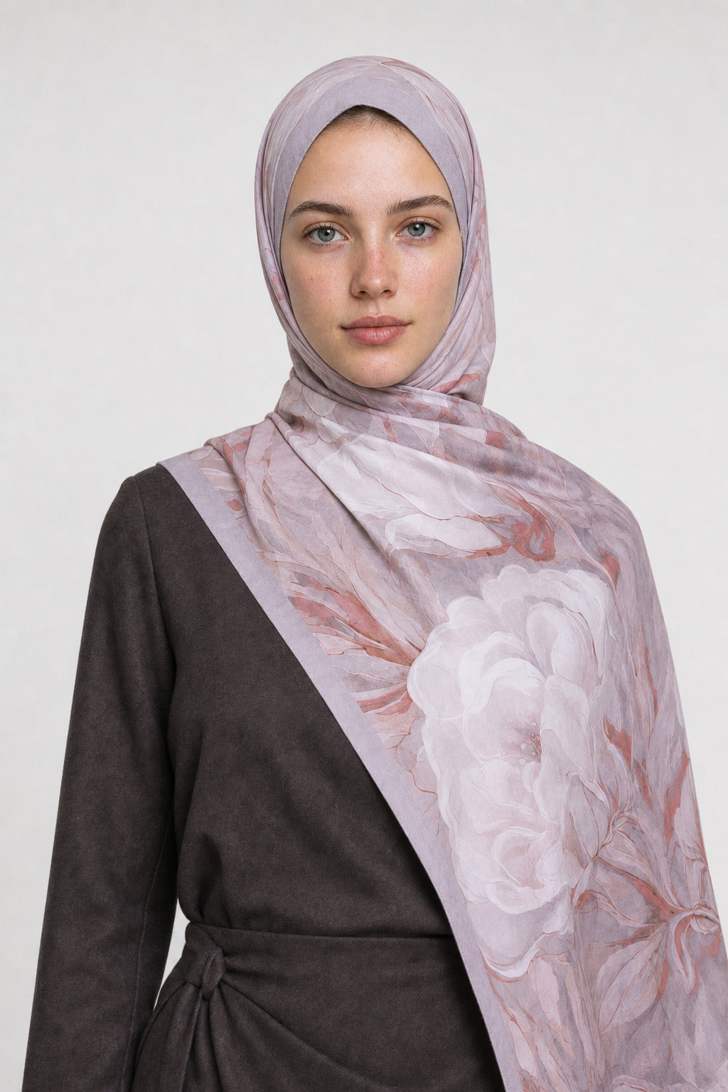 Mauve Desen Neo Crash Şal - Pudra