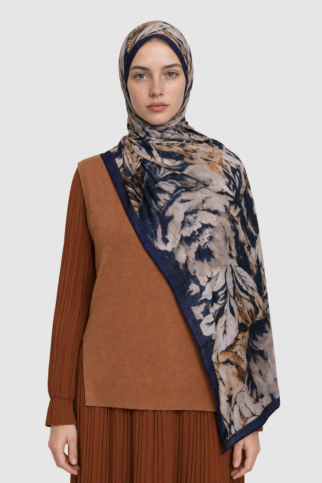 Mauve Desen Neo Crash Şal - Safir