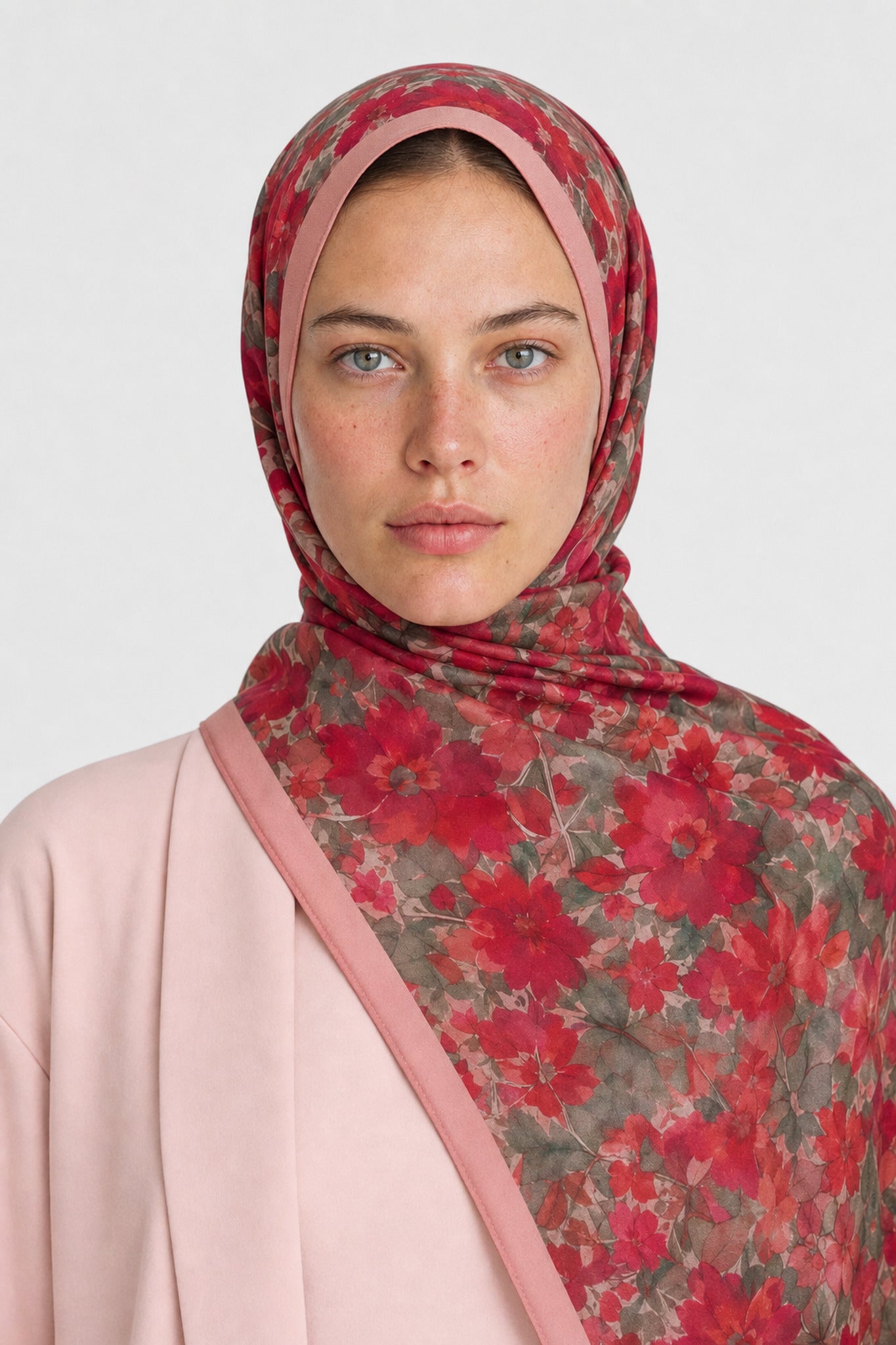 Lauris Desen Hebei İpek Şal - Pembe