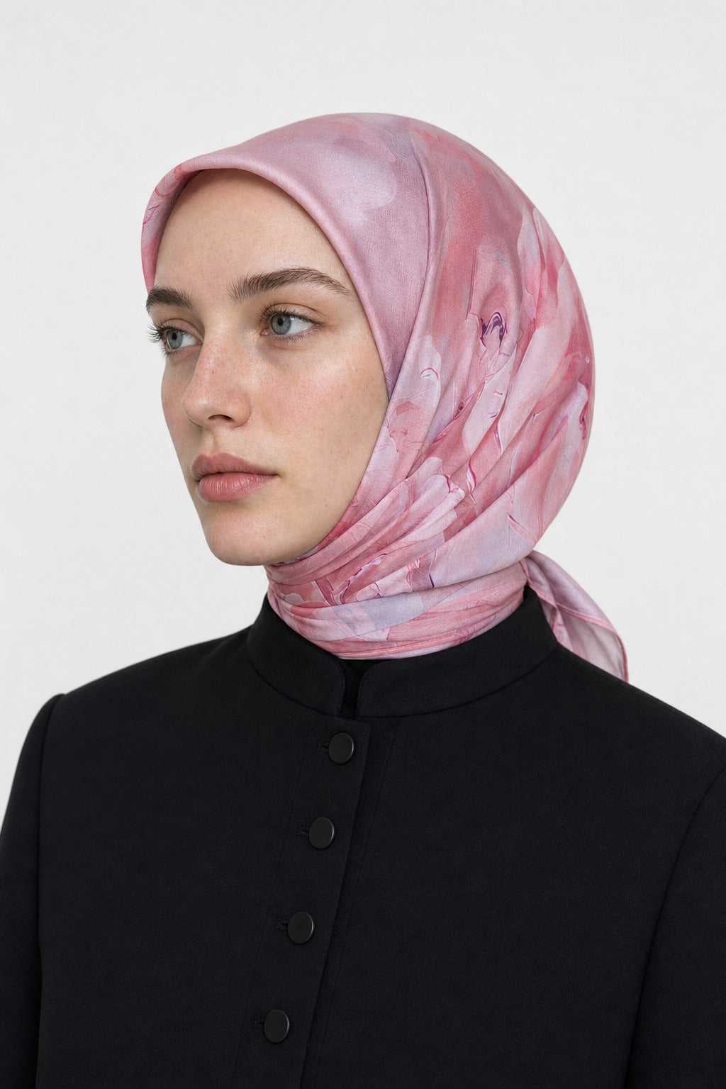 Garden Desen Organik Eşarp - Pembe