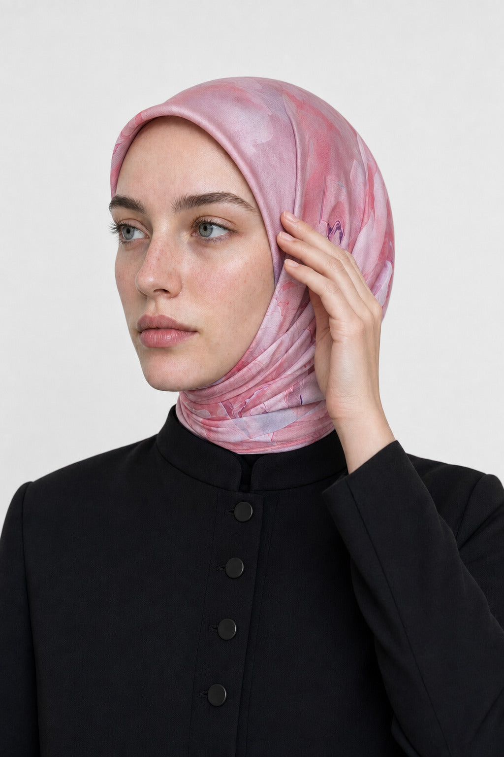 Garden Desen Organik Eşarp - Pembe