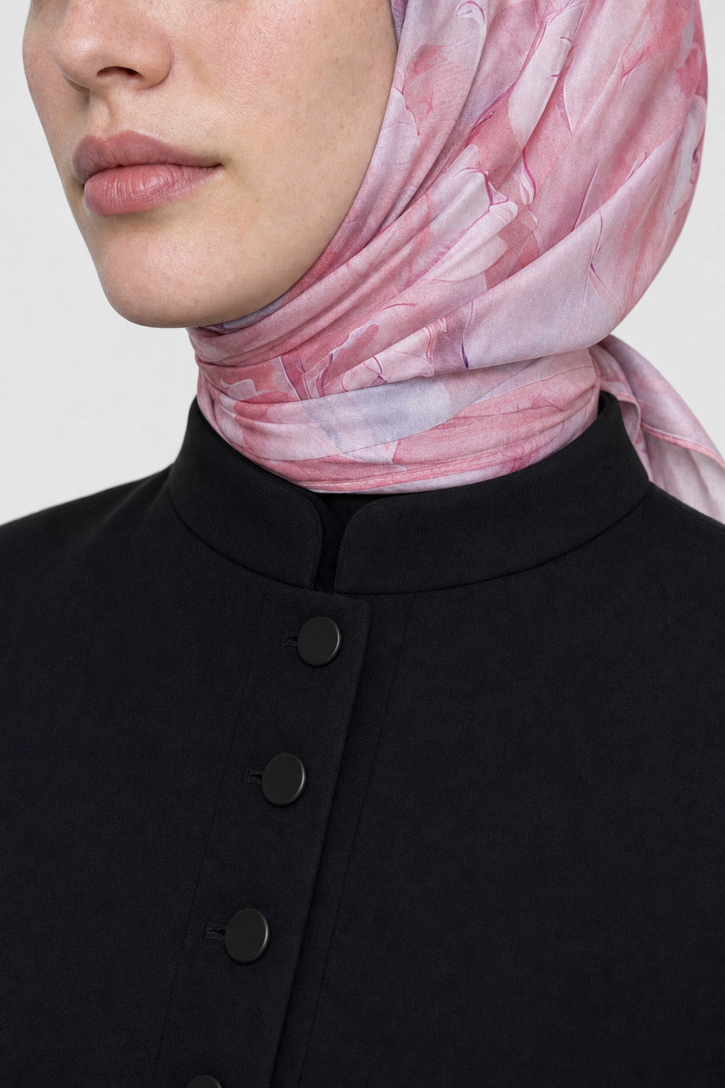 Garden Desen Organik Eşarp - Pembe