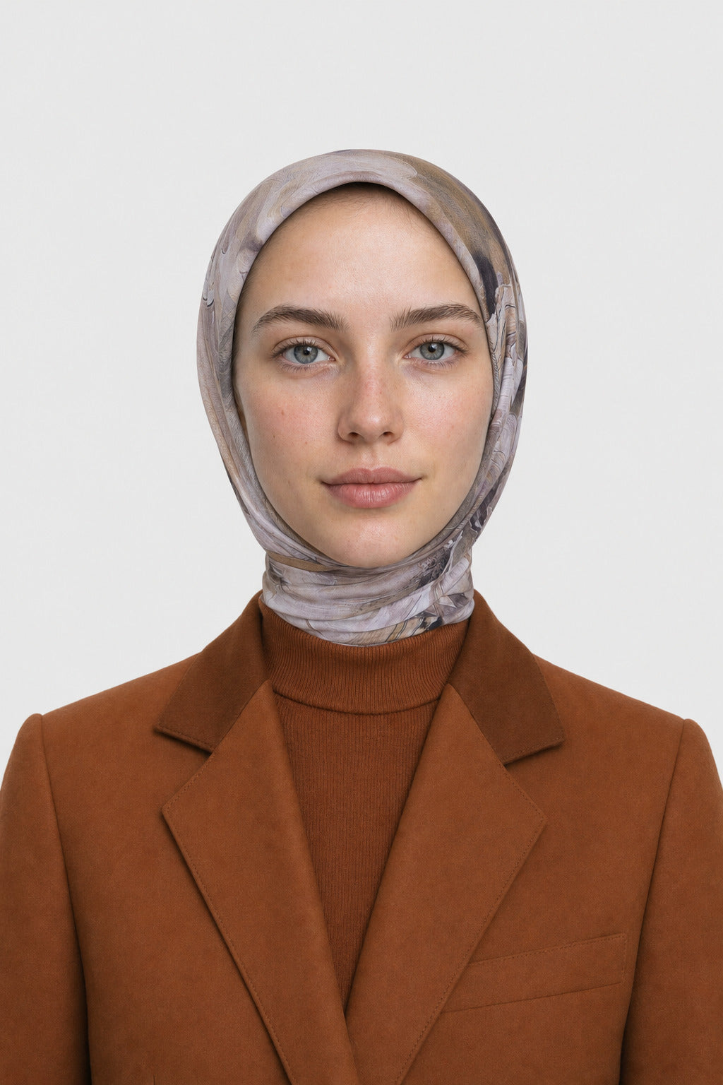Garden Desen Organik Eşarp - Bej