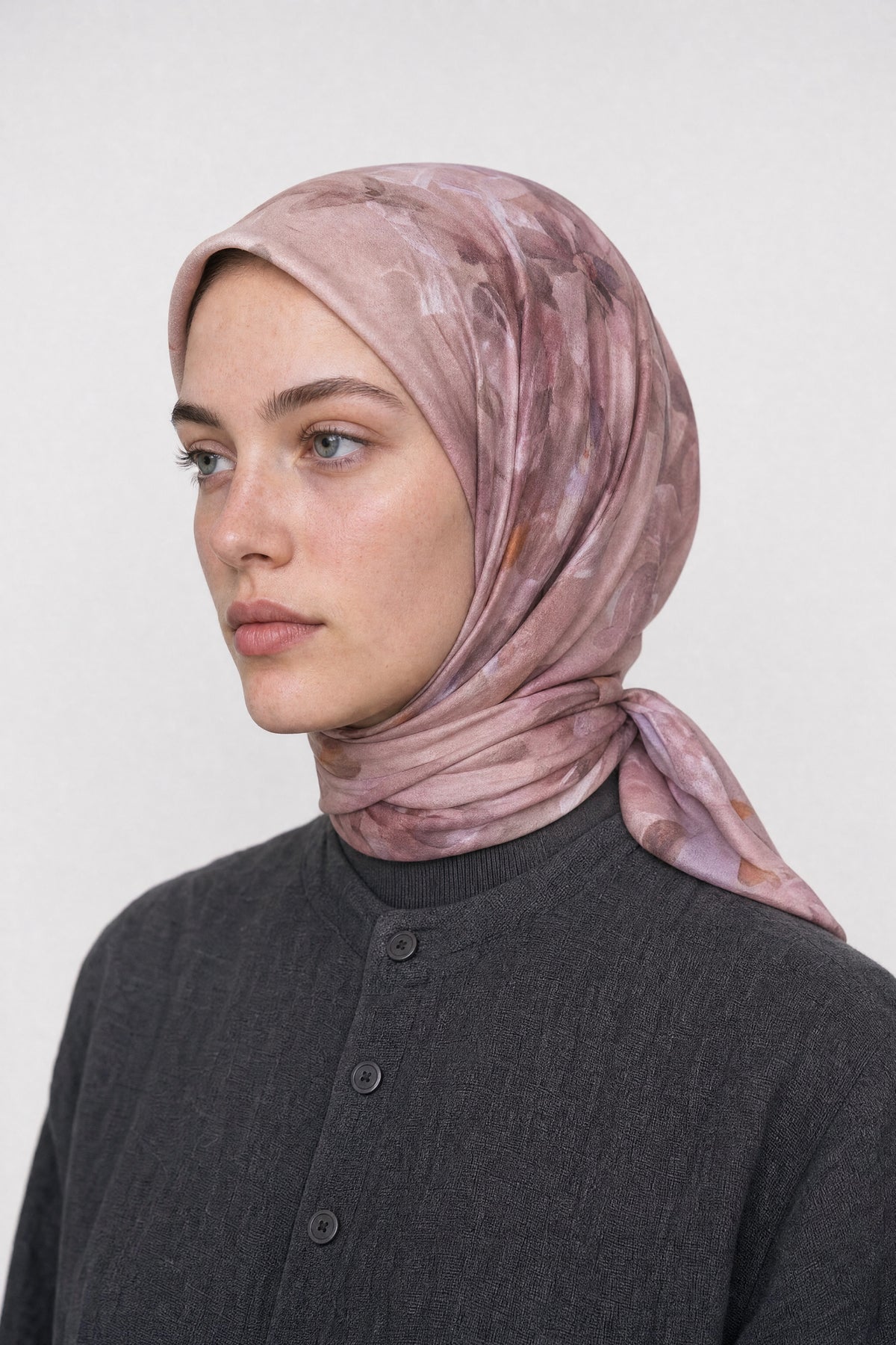 Grace Desen Organik Eşarp - Pudra