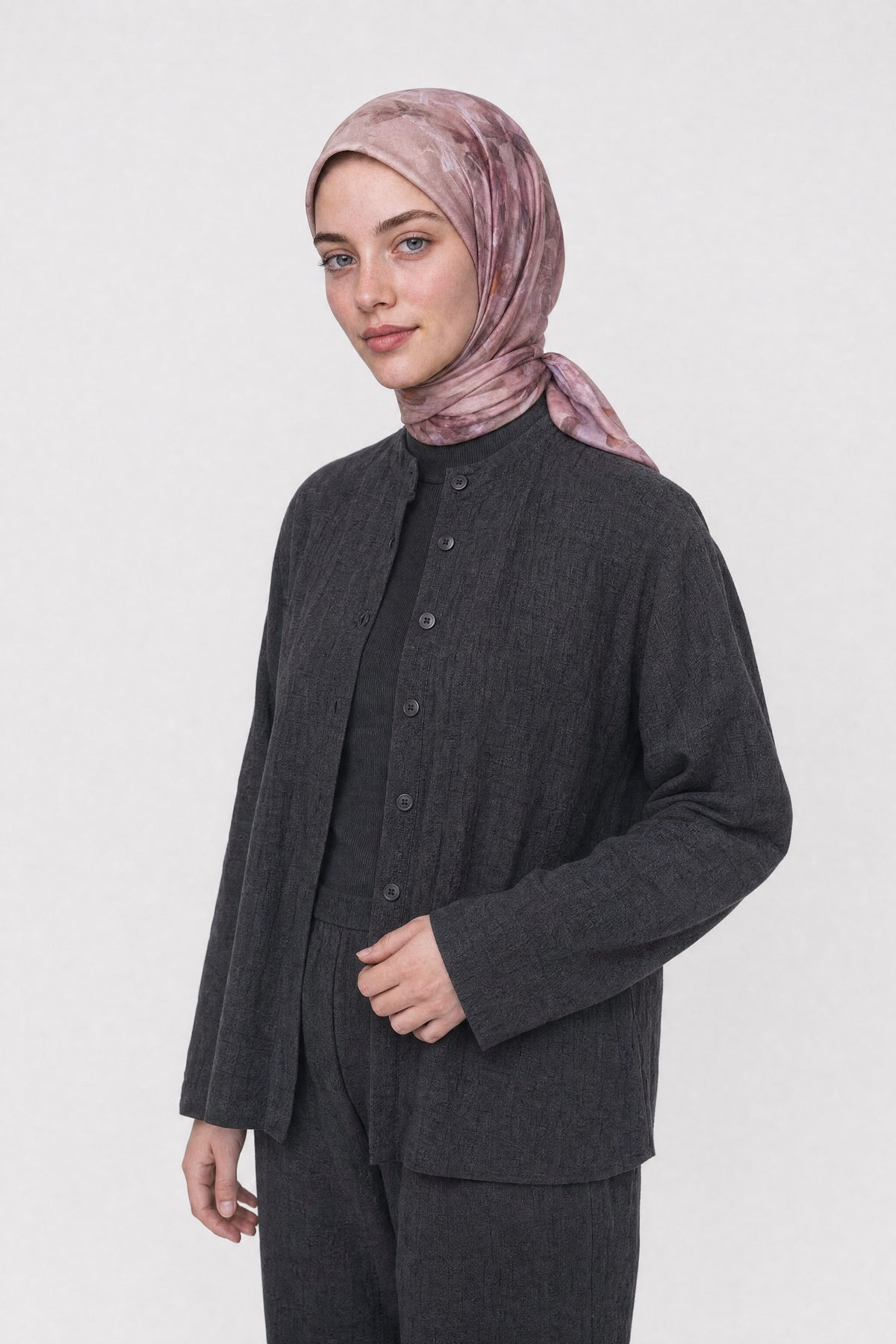 Grace Desen Organik Eşarp - Pudra