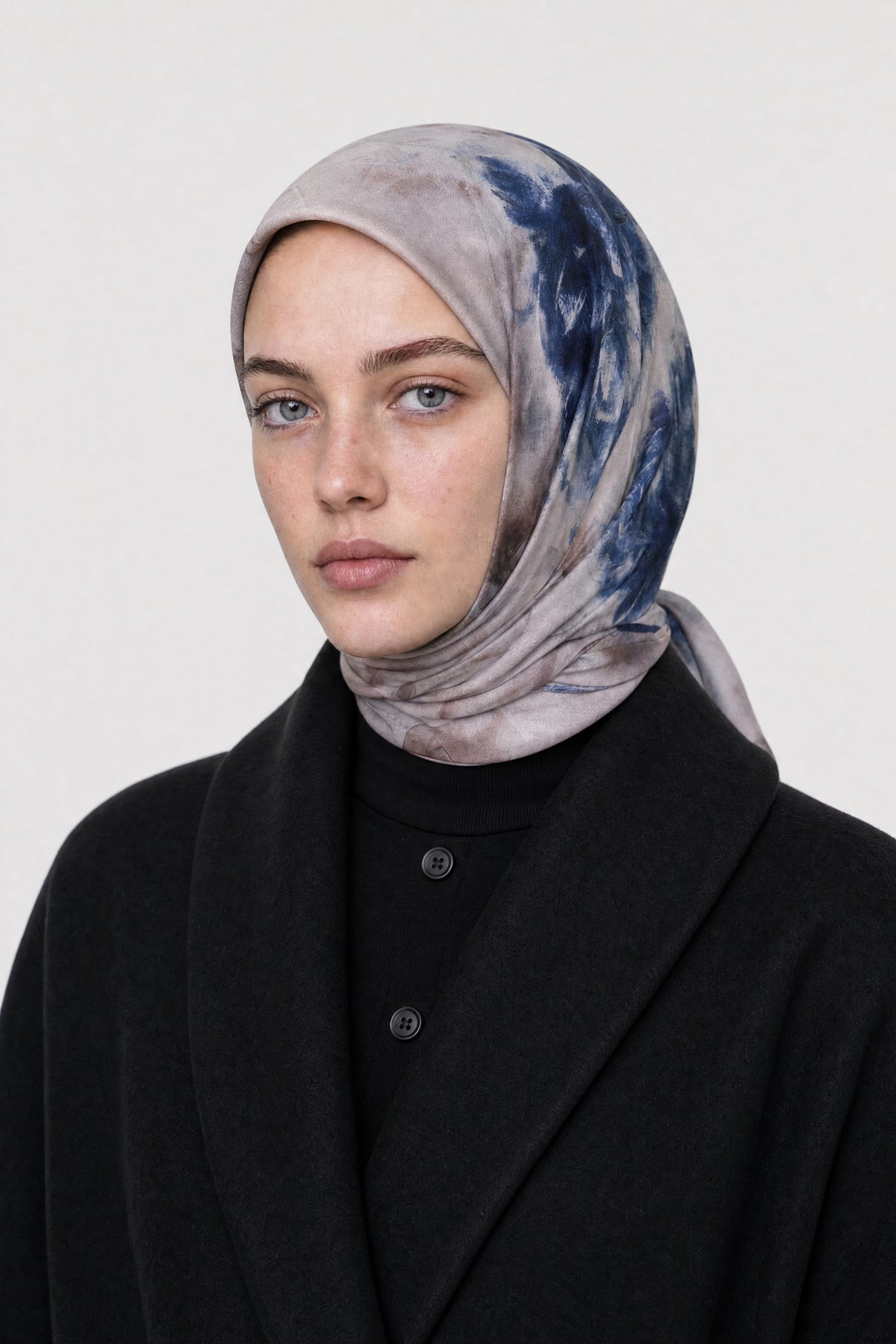 Grace Desen Organik Eşarp - Lacivert