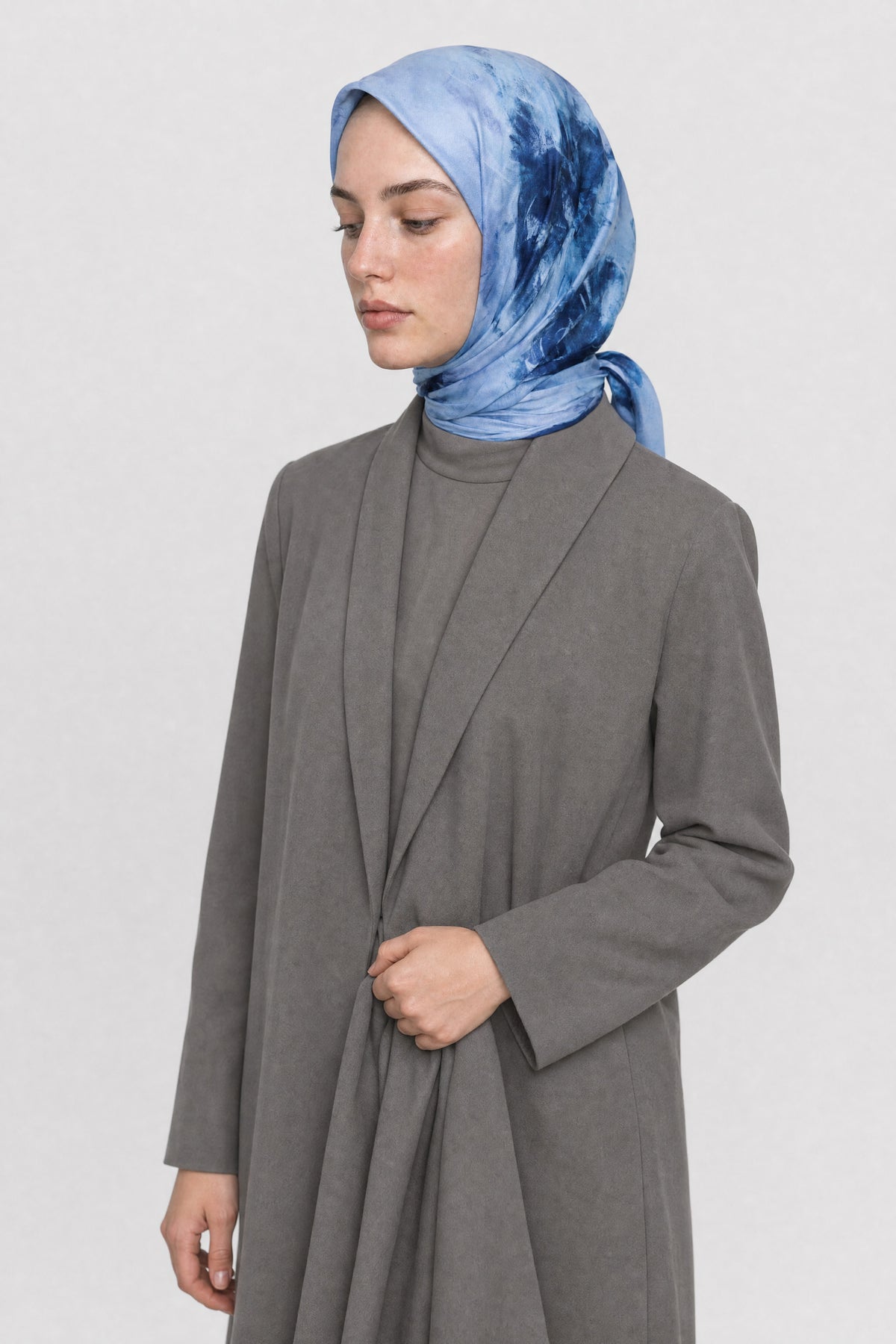 Grace Desen Organik Eşarp - Mavi