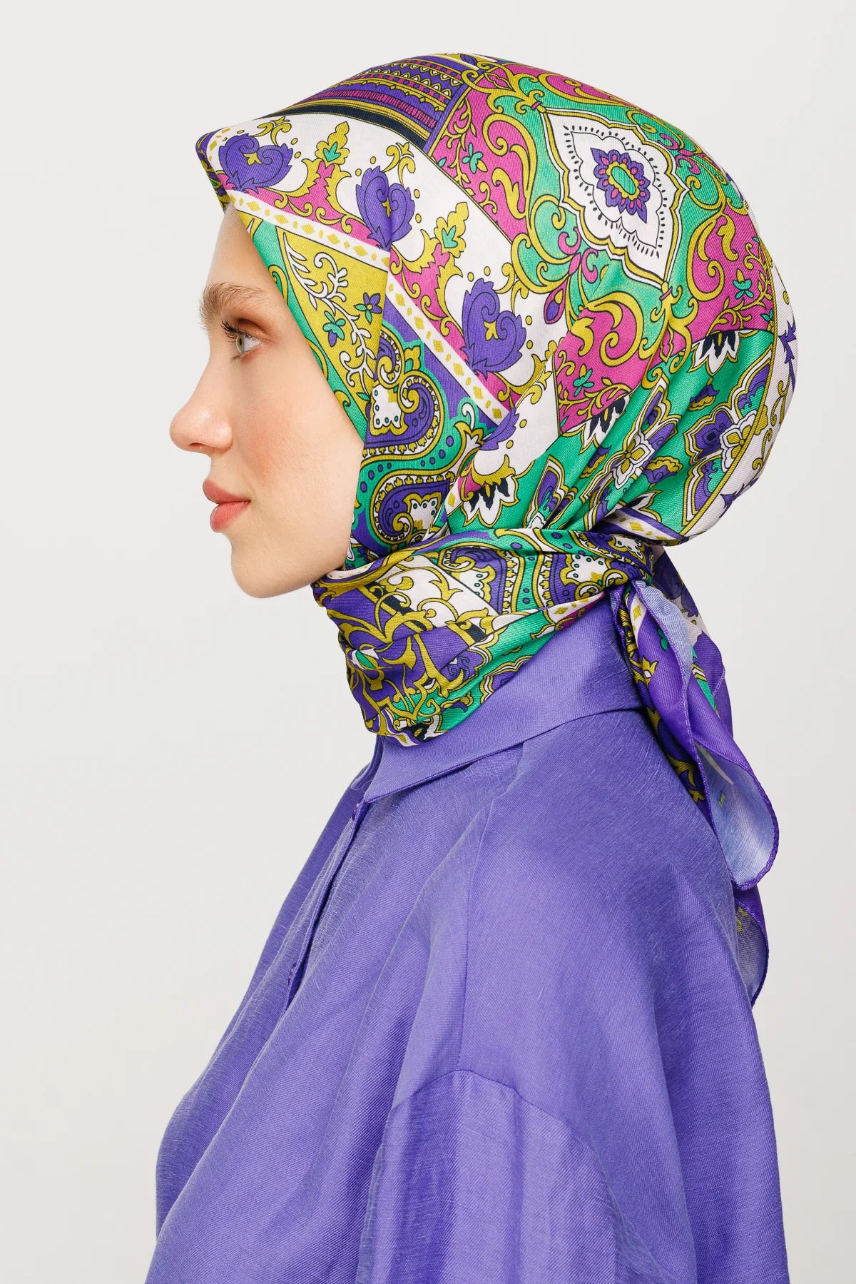 40 Yama Desen Dijital Soft Eşarp